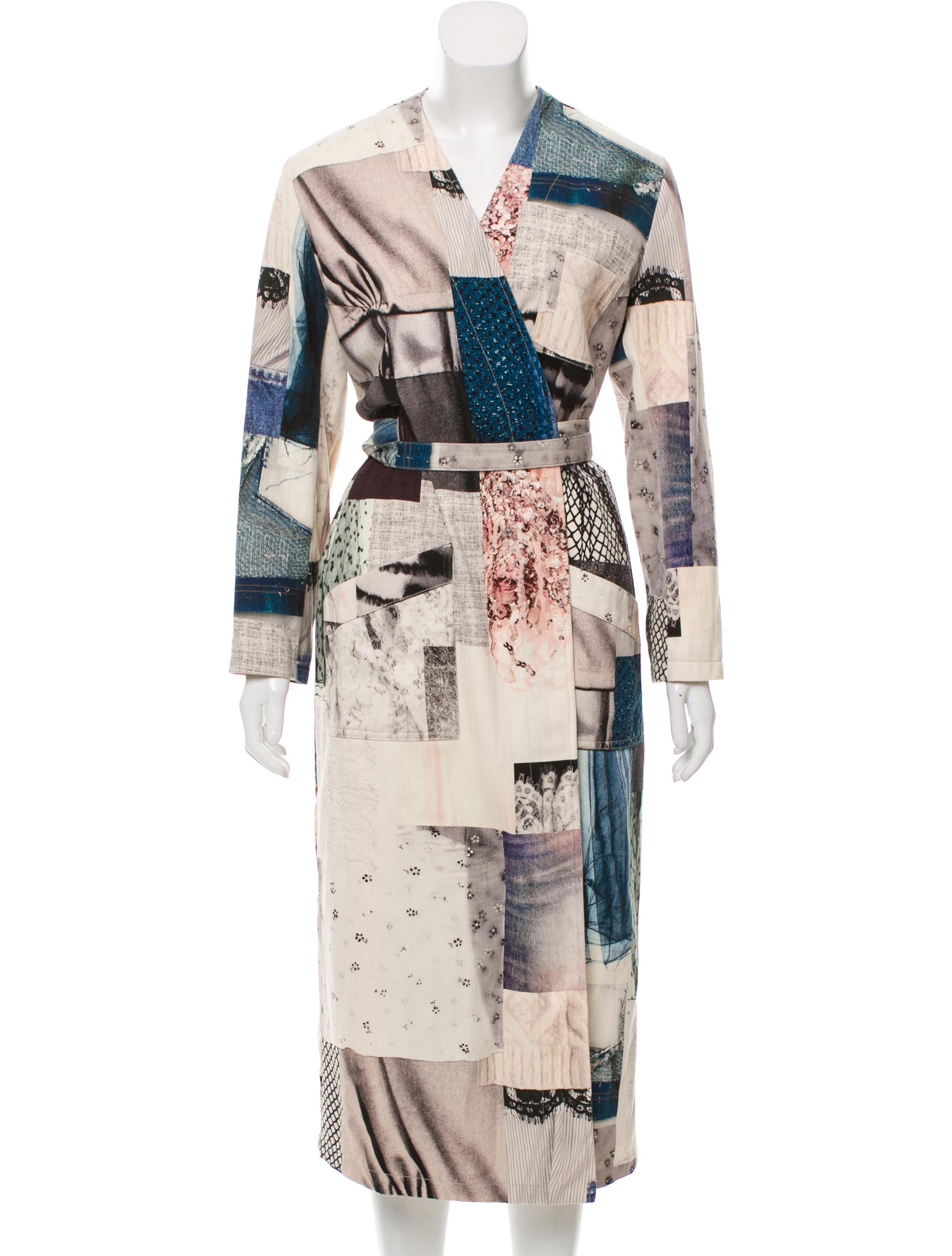 MM6 Maison Margiela Patchwork Kimono Jacket - Neutrals
