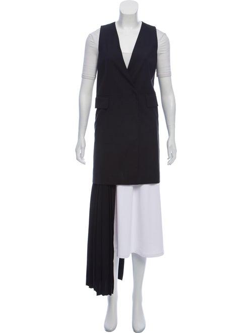 MM6 Maison Margiela Panel-Accented Wool Vest Black