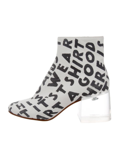 MM6 Maison Margiela Graphic Print Boots White