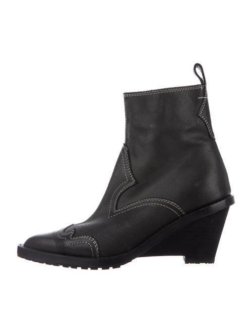 MM6 Maison Margiela Leather Boots Black