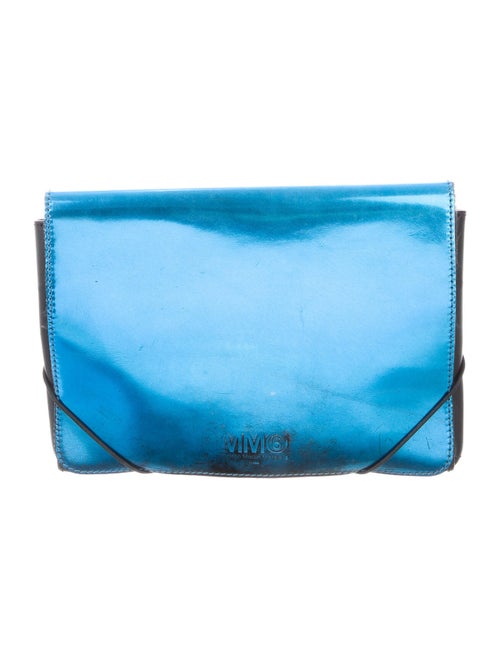 MM6 Maison Margiela Leather Clutch Bag Blue