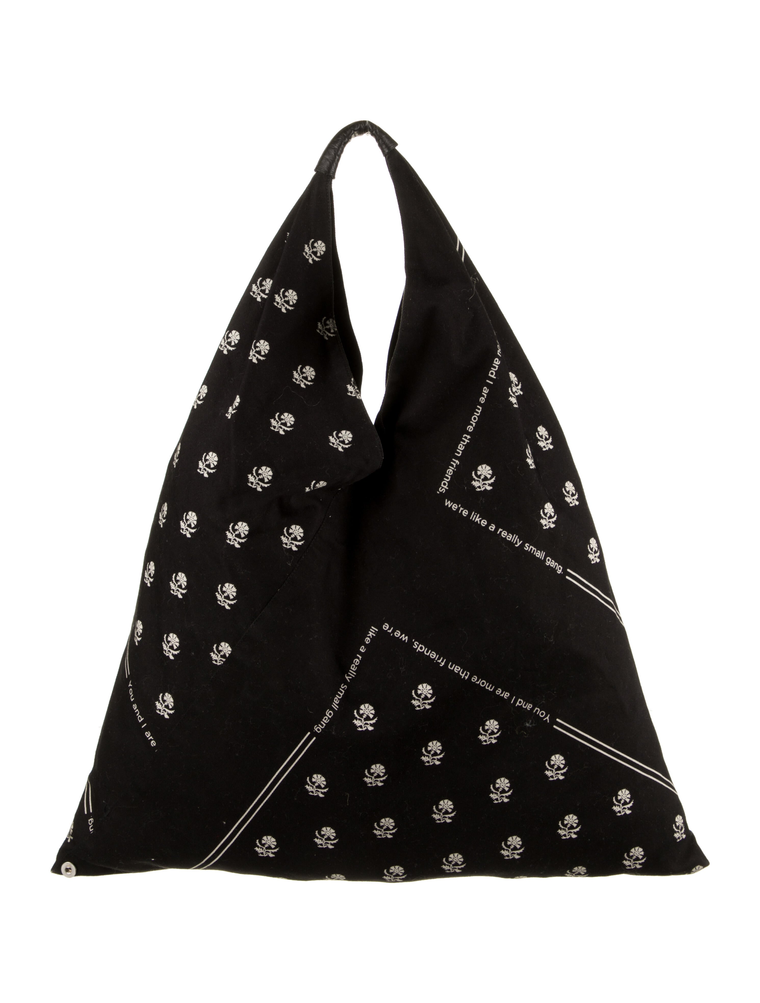MM6 Maison Margiela Printed Bandana Japanese Tote - Black Totes 