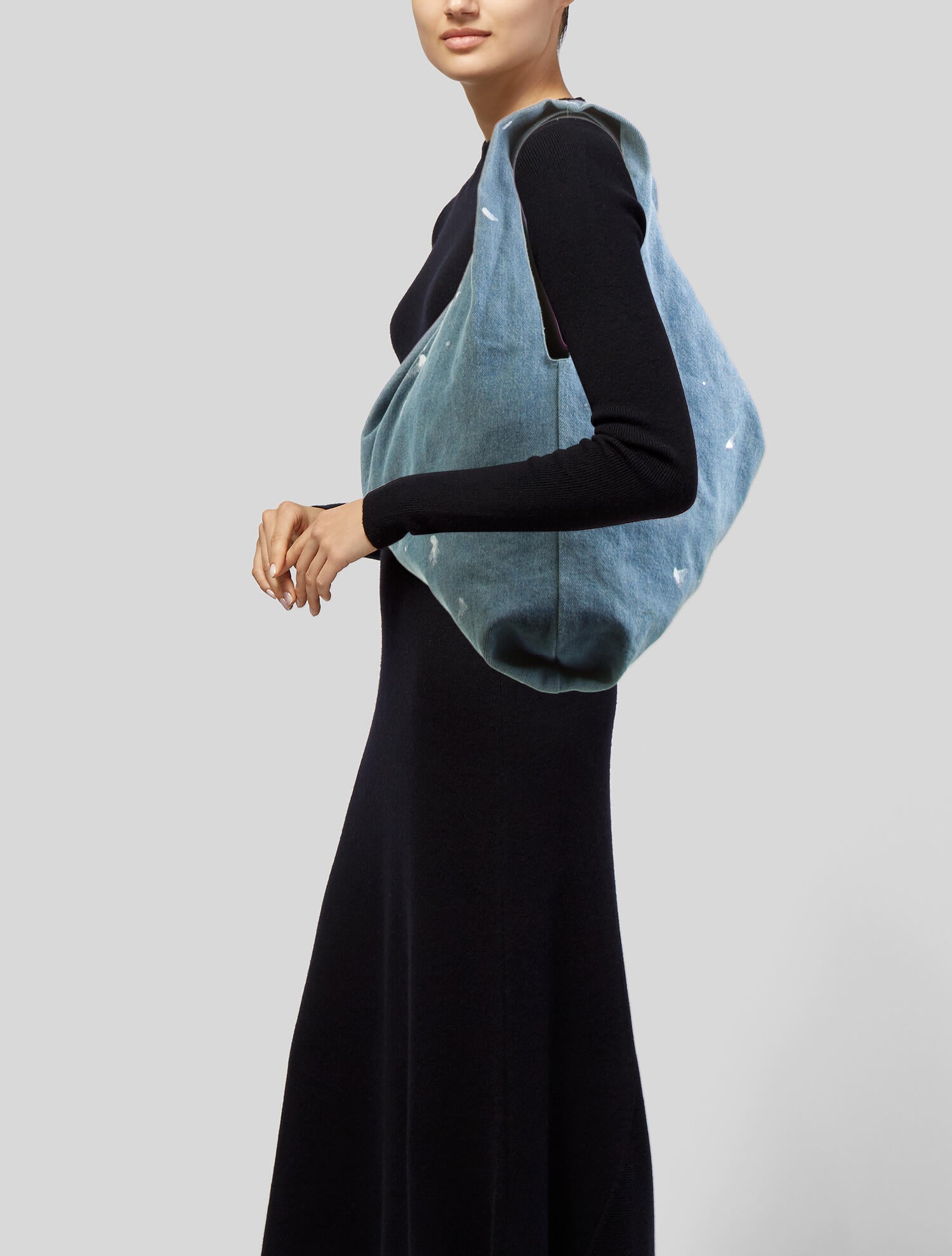 MM6 Maison Margiela Large Denim Tote Bag - Blue Totes, Handbags