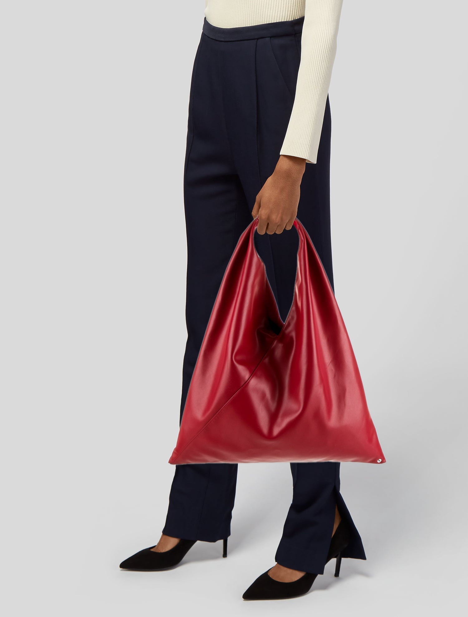 MM6 Maison Margiela Leather Tote - Red Totes, Handbags - WMM41871