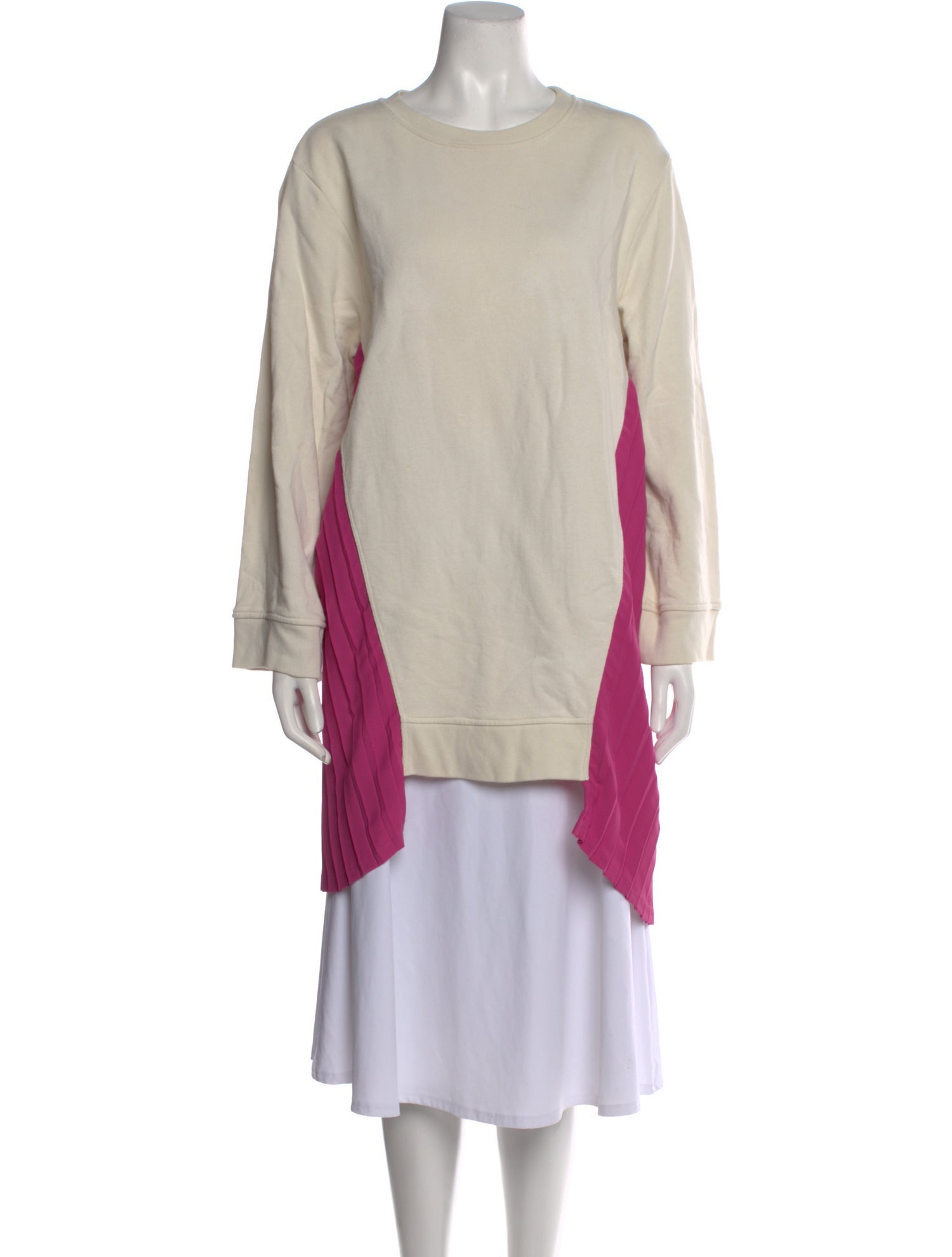 MM6 Maison Margiela Colorblock Pattern Crew Neck Tunic - Neutrals 