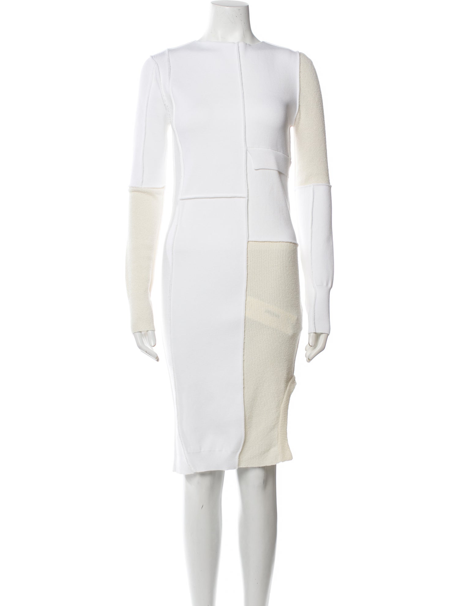 MM6 Maison Margiela Bateau Neckline Knee-Length Dress