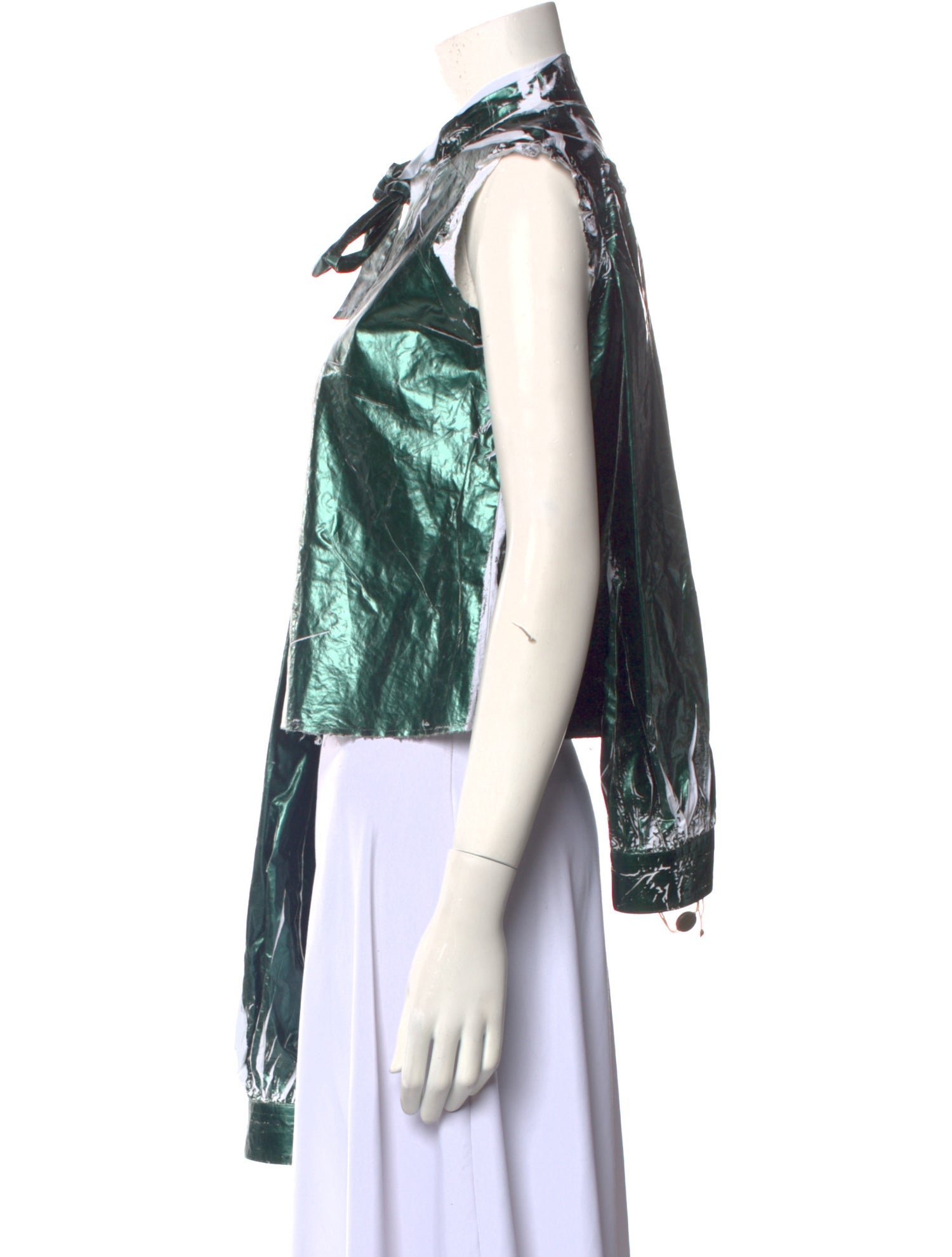 MM6 Maison Margiela Mock Neck Sleeveless Blouse