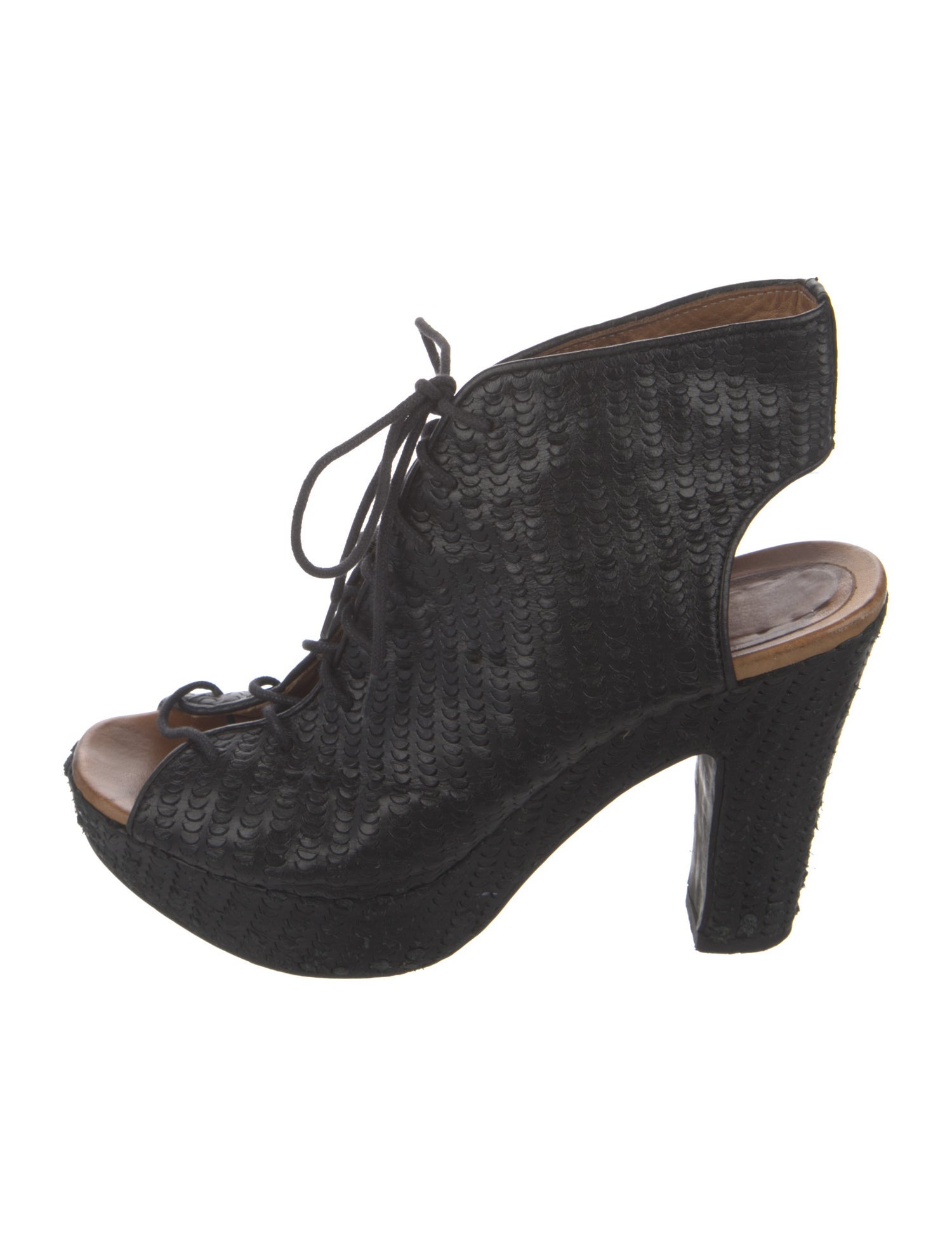 MM6 Maison Margiela Leather Lace-Up Boots