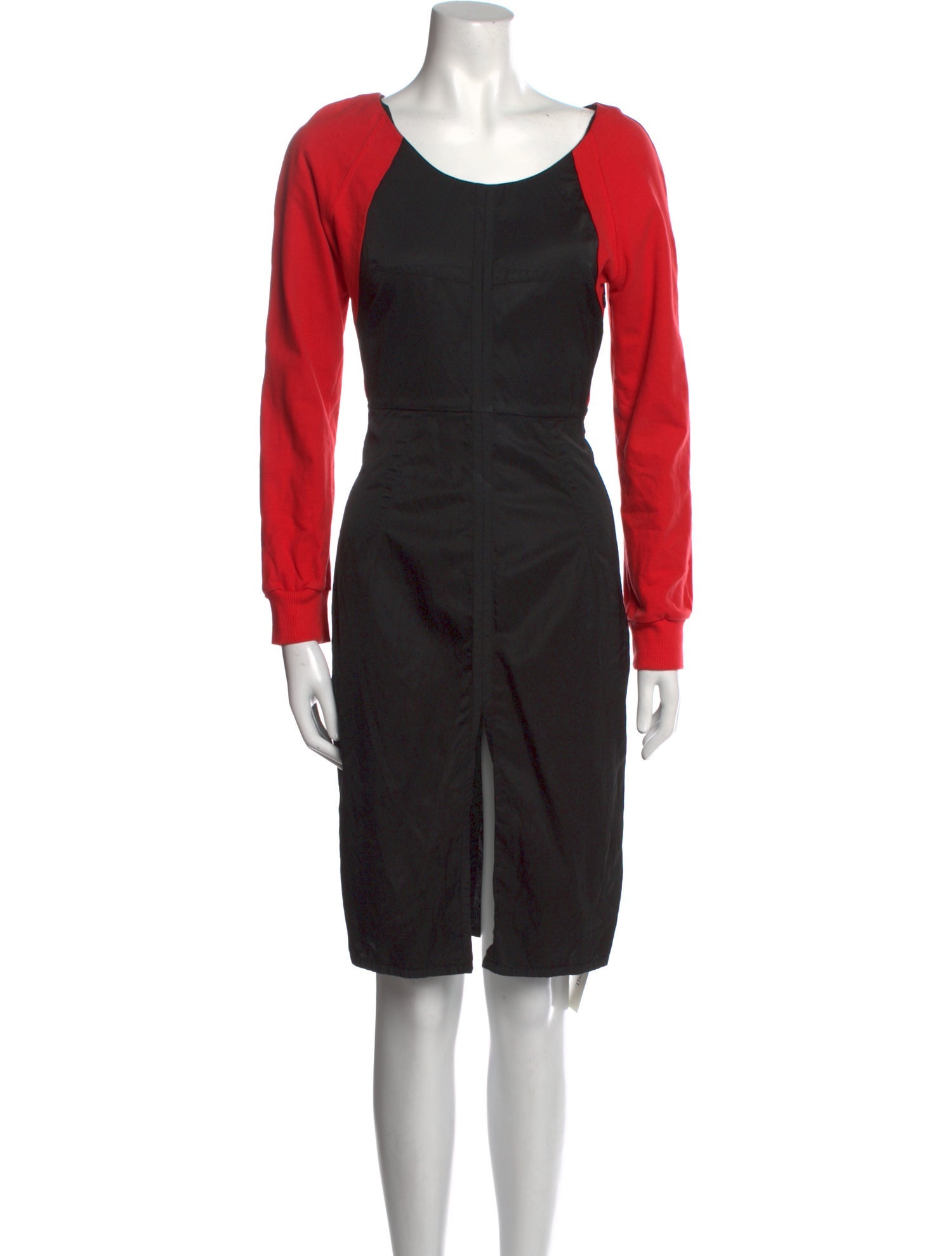 MM6 Maison Margiela Scoop Neck Knee-Length Dress