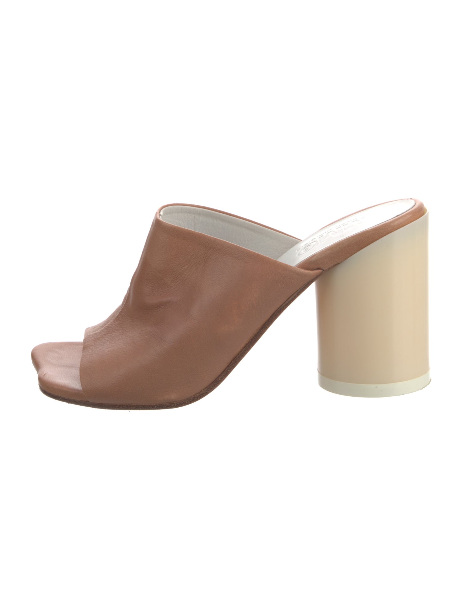 MM6 Maison Margiela Leather Slides