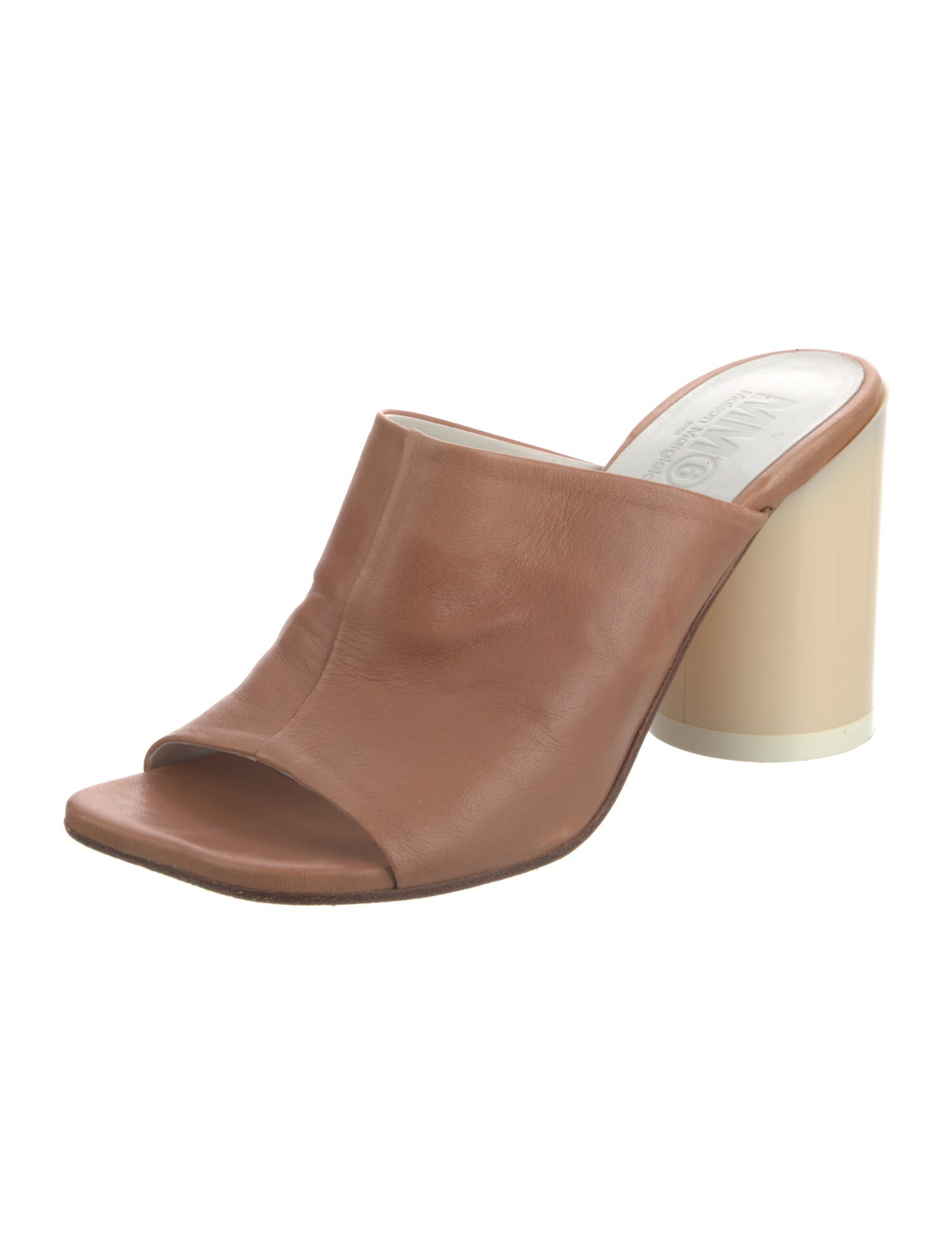 MM6 Maison Margiela Leather Slides