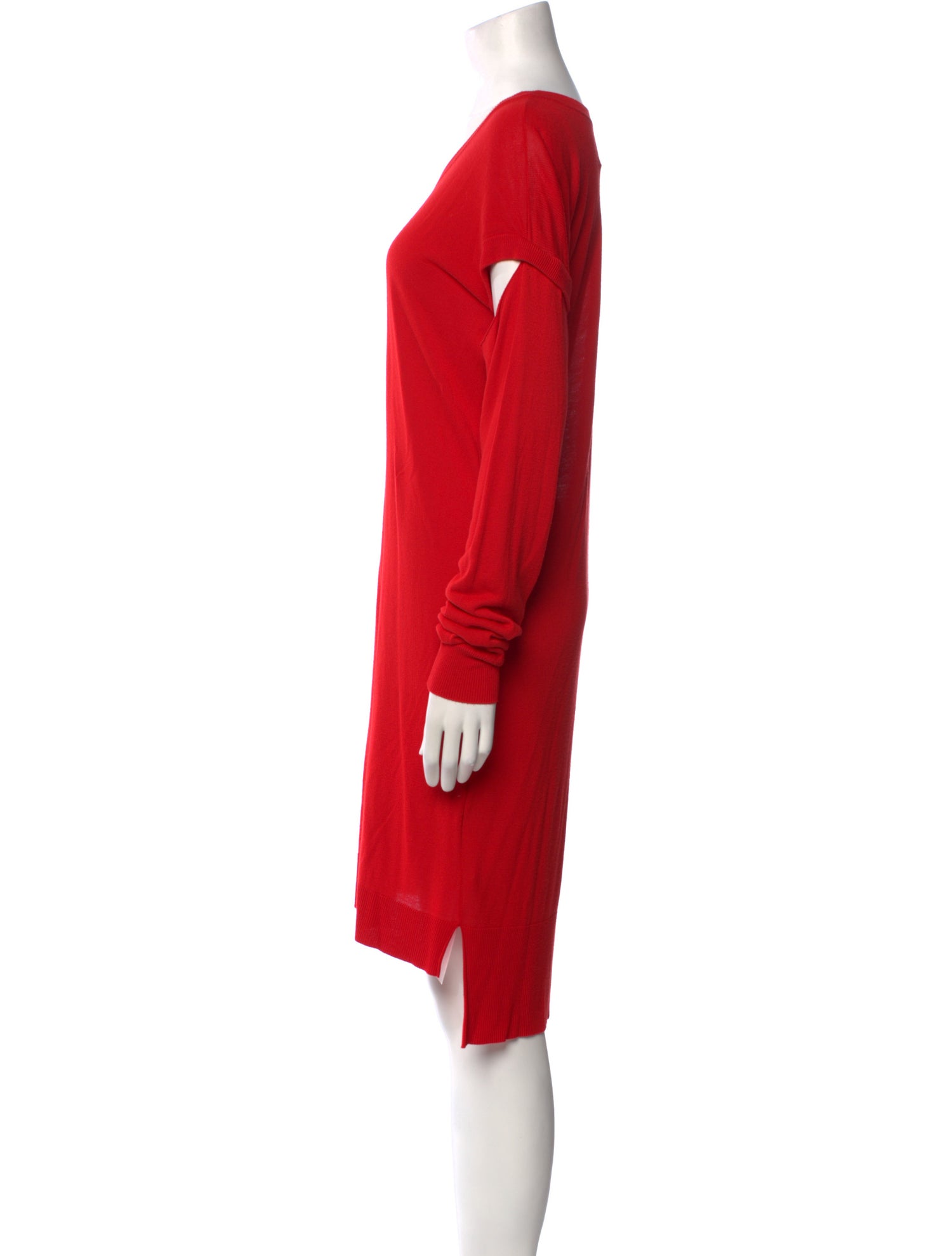 MM6 Maison Margiela Scoop Neck Knee-Length Dress