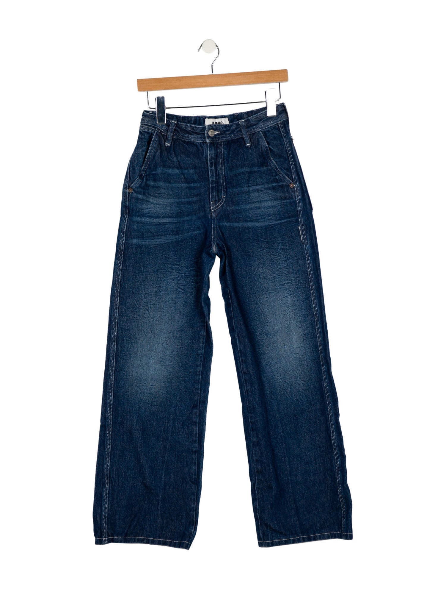 MM6 Maison Margiela Mid-Rise Wide Leg Jeans