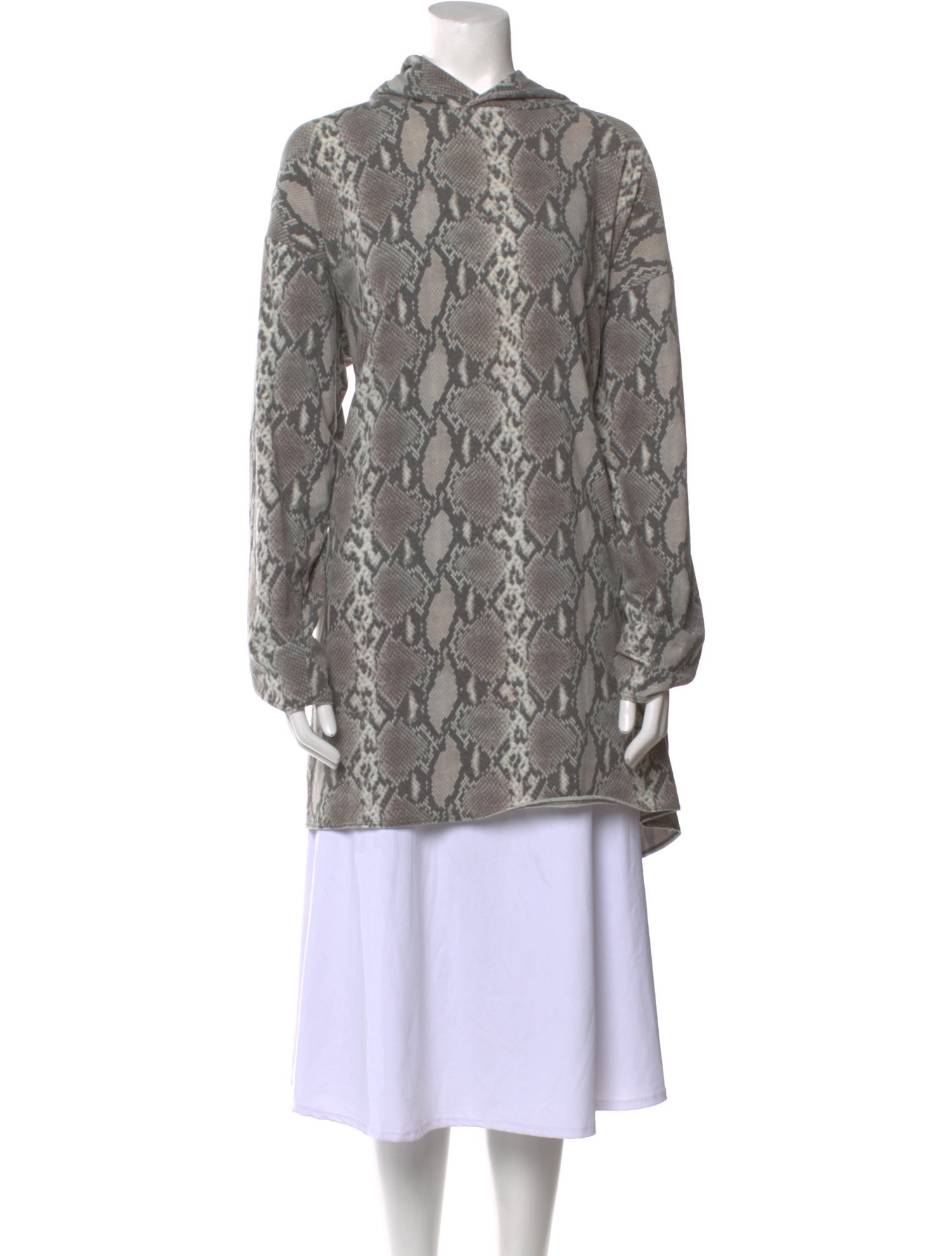 MM6 Maison Margiela Animal Print Mock Neck Tunic