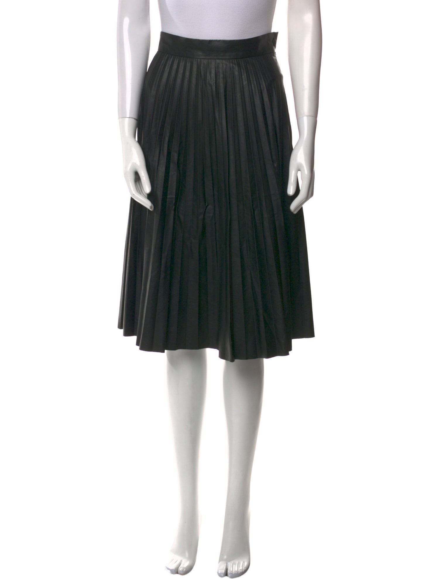MM6 Maison Margiela Pleated Accents Midi Length Skirt