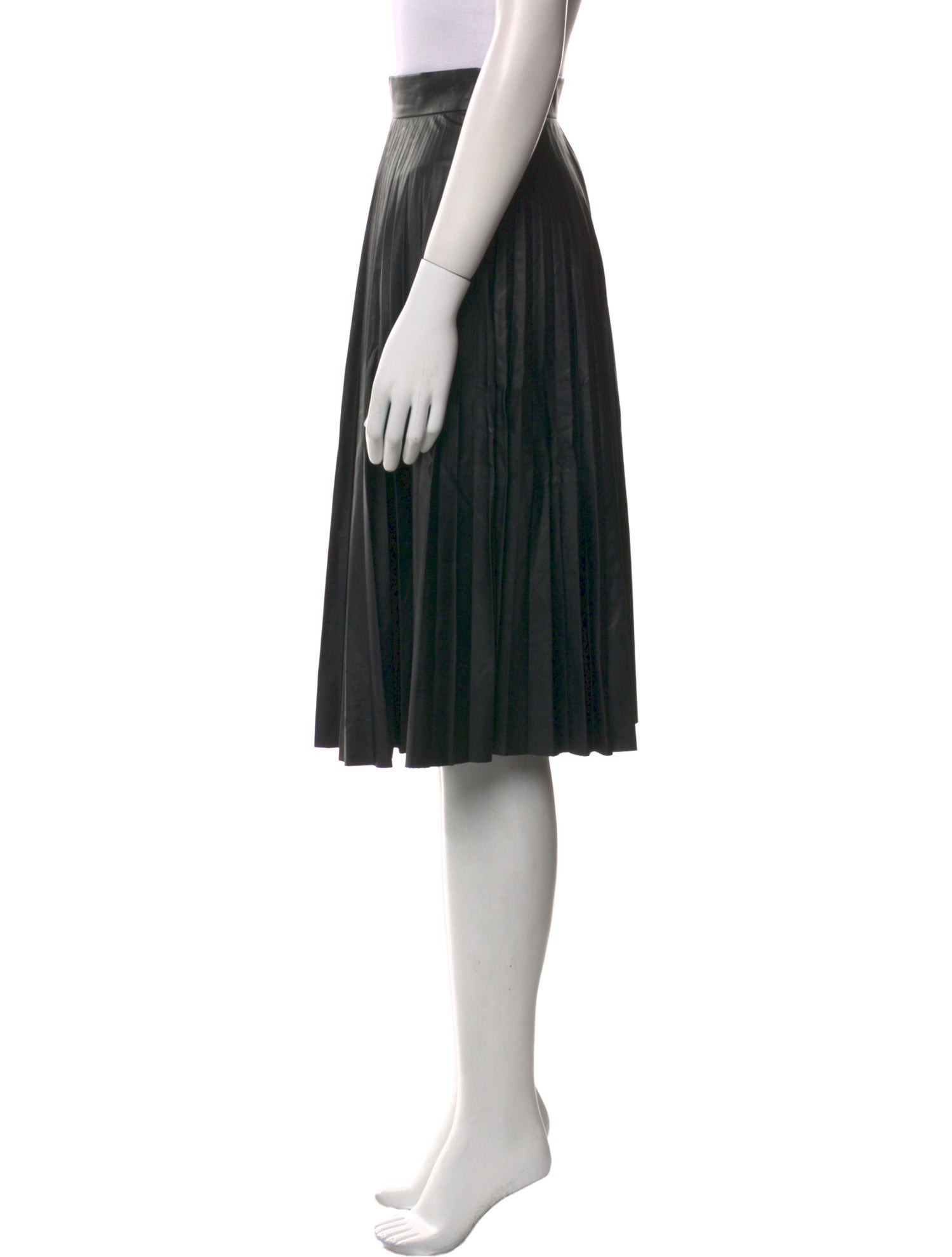 MM6 Maison Margiela Pleated Accents Midi Length Skirt