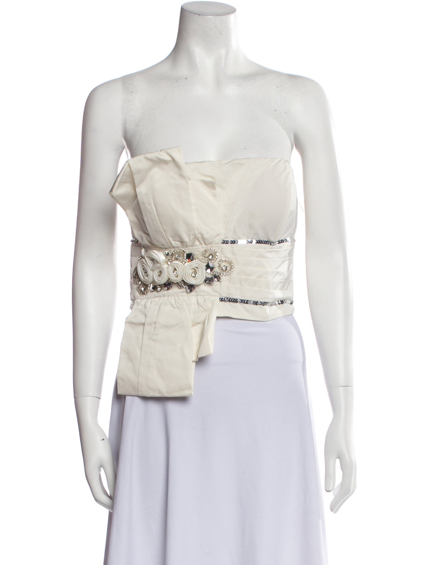 MM6 Maison Margiela Strapless Crop Top