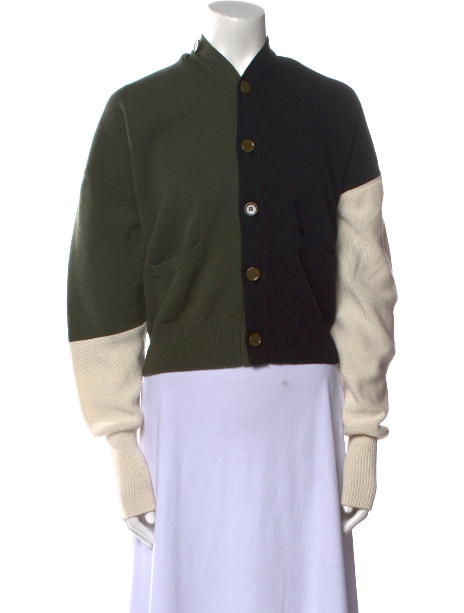 MM6 Maison Margiela Wool Colorblock Pattern Sweater