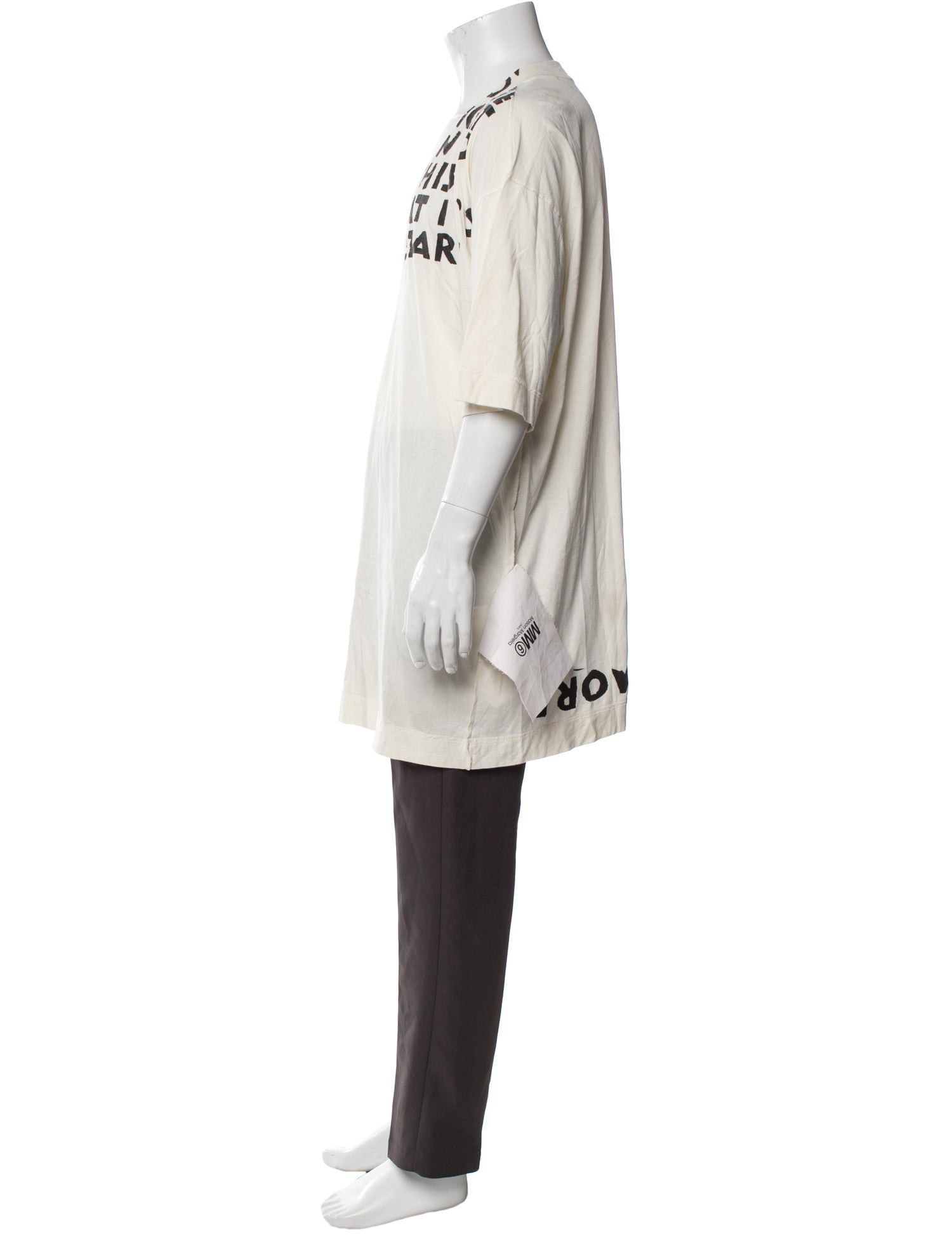 MM6 Maison Margiela Graphic Print V-Neck T-Shirt