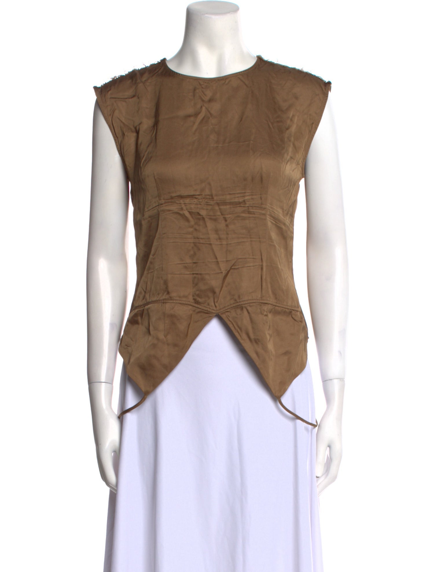 MM6 Maison Margiela Crew Neck Sleeveless Top