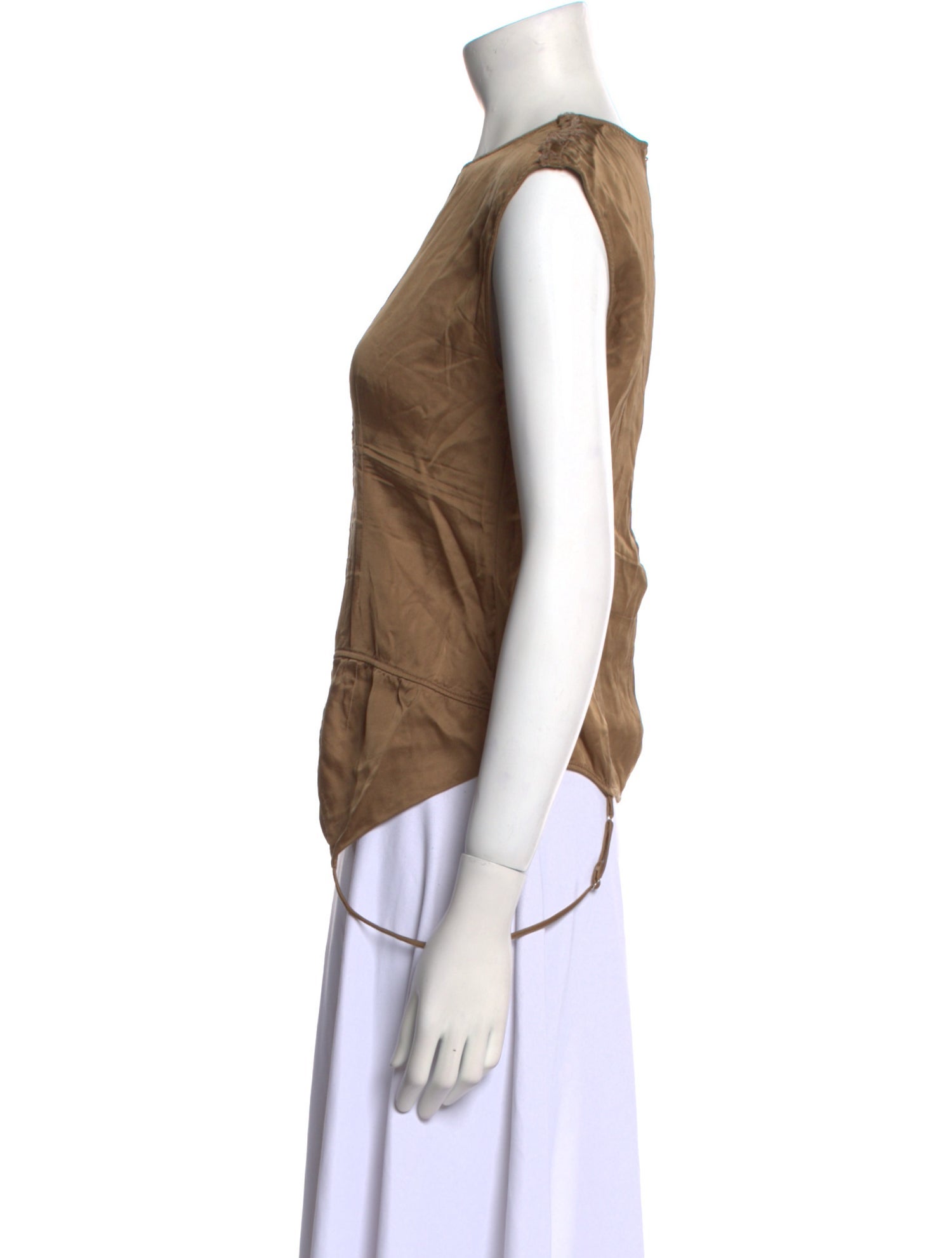 MM6 Maison Margiela Crew Neck Sleeveless Top