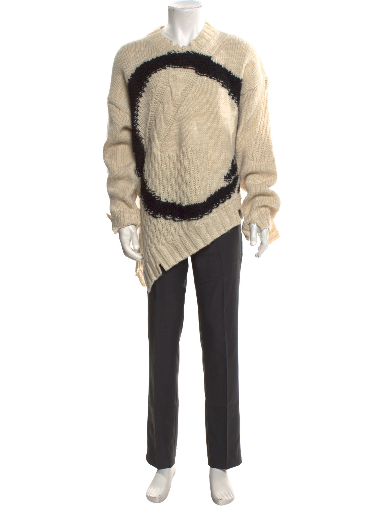 MM6 Maison Margiela Wool Graphic Print Cardigan