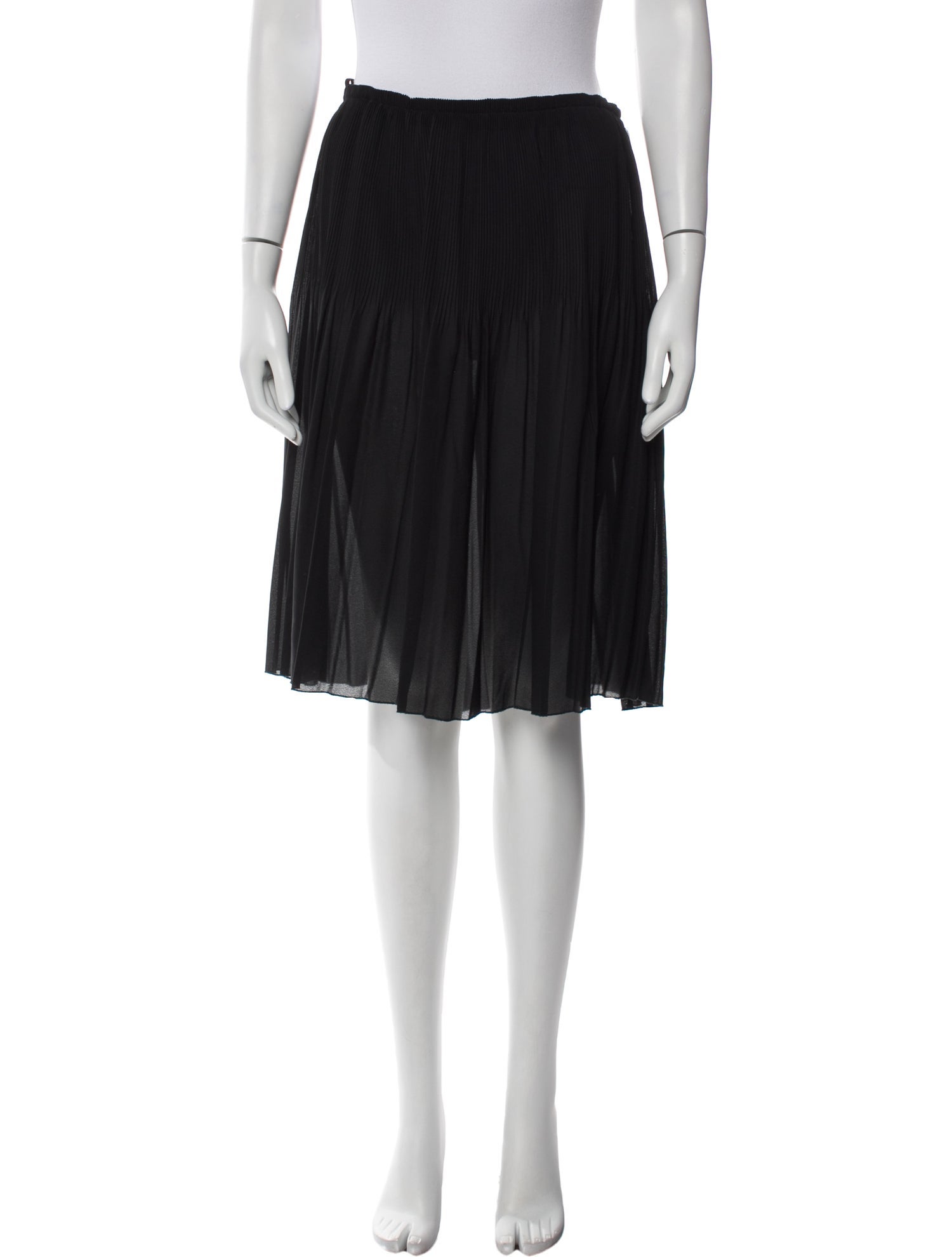 MM6 Maison Margiela Pleated Accents Knee-Length Skirt