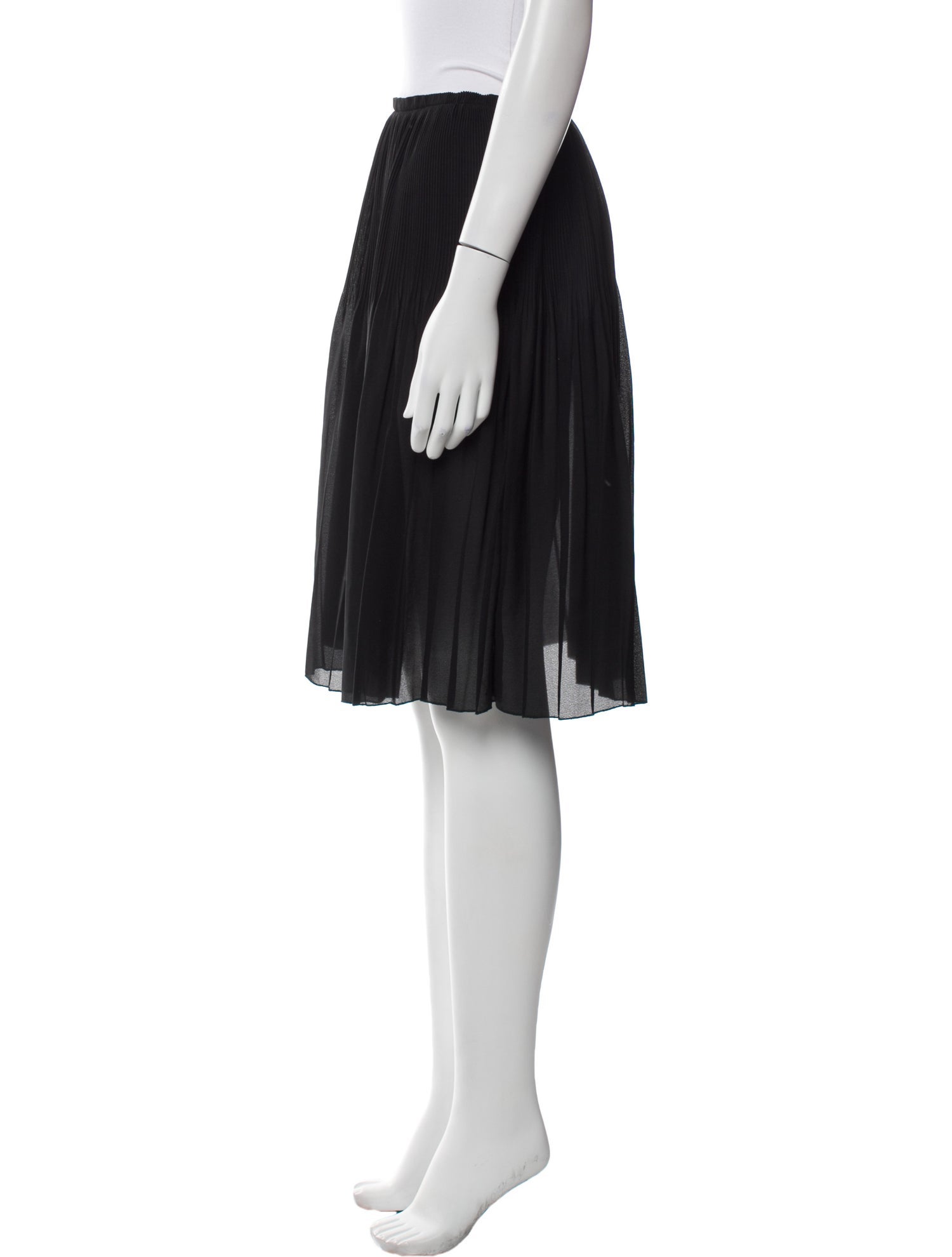 MM6 Maison Margiela Pleated Accents Knee-Length Skirt
