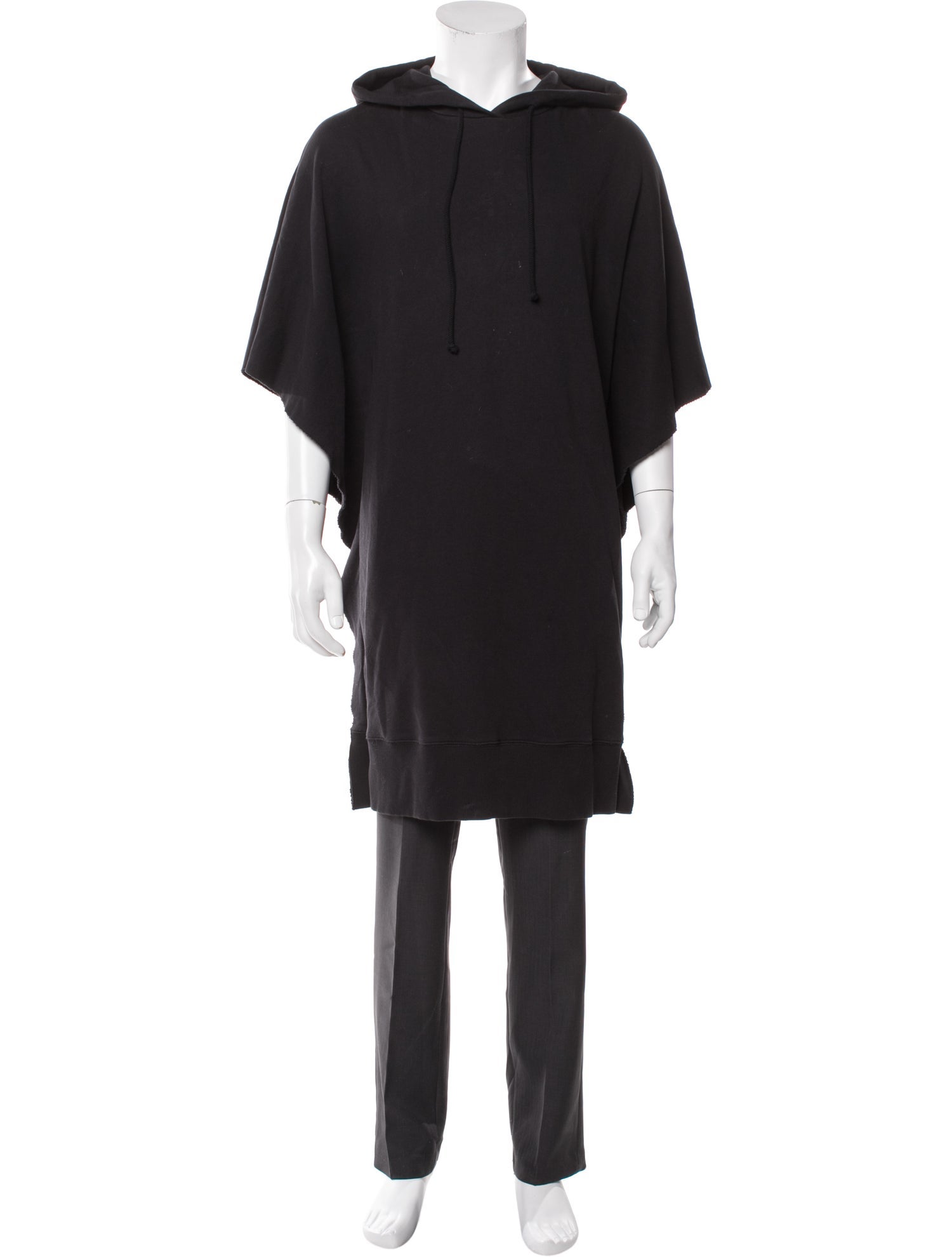 MM6 Maison Margiela Crew Neck Three-Quarter Sleeve Hoodie