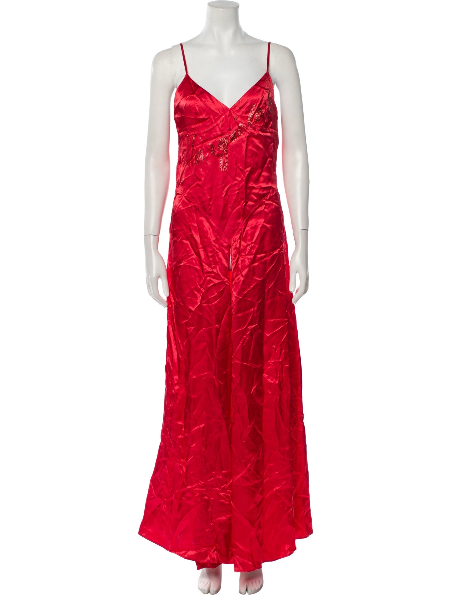 MM6 Maison Margiela V-Neck Long Dress