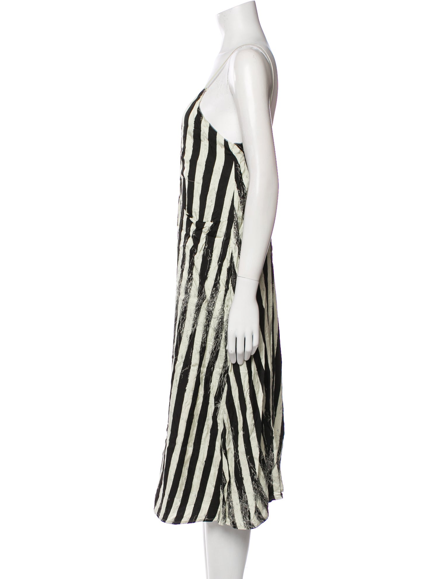 MM6 Maison Margiela Striped Midi Length Dress