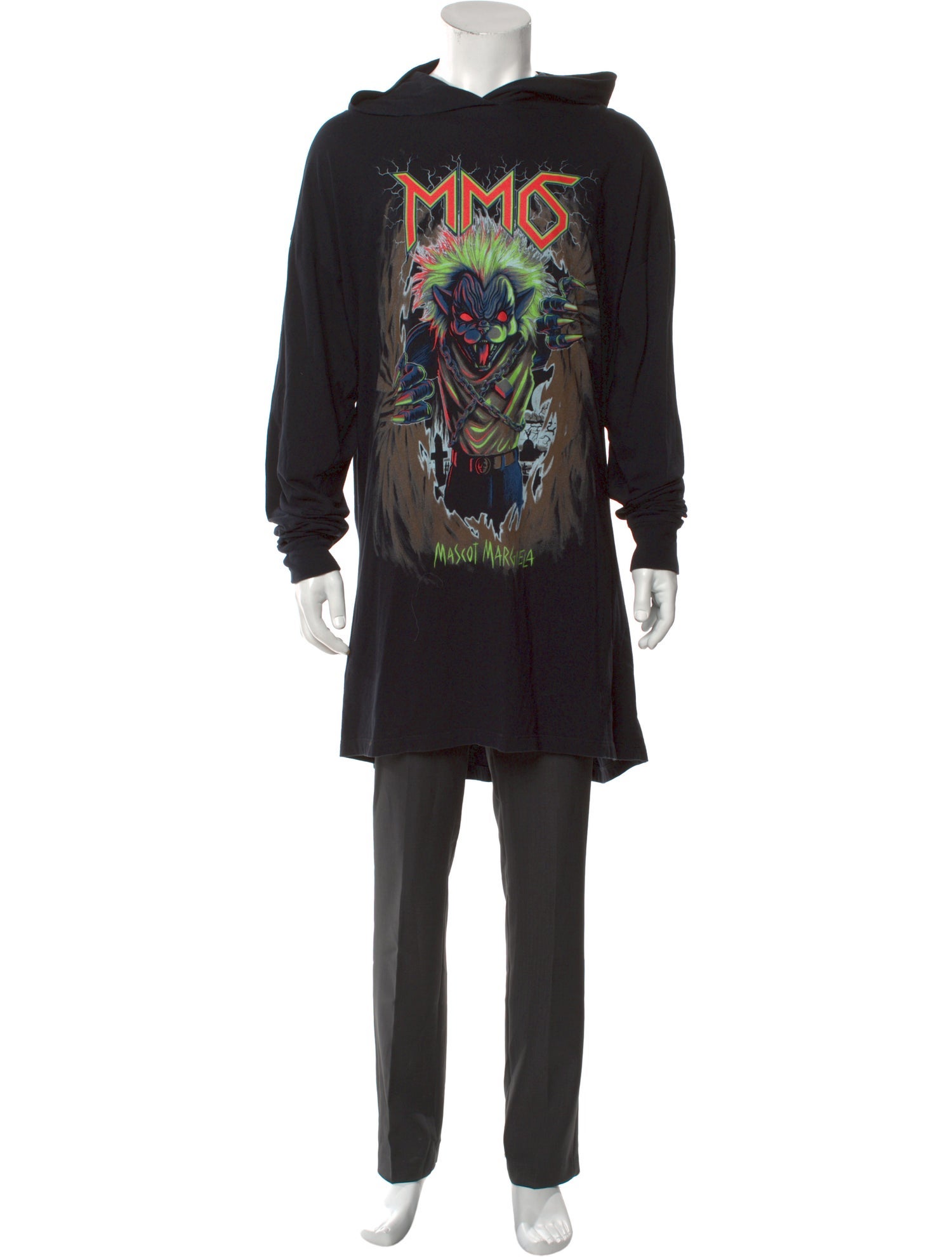 MM6 Maison Margiela Graphic Print Crew Neck Hoodie