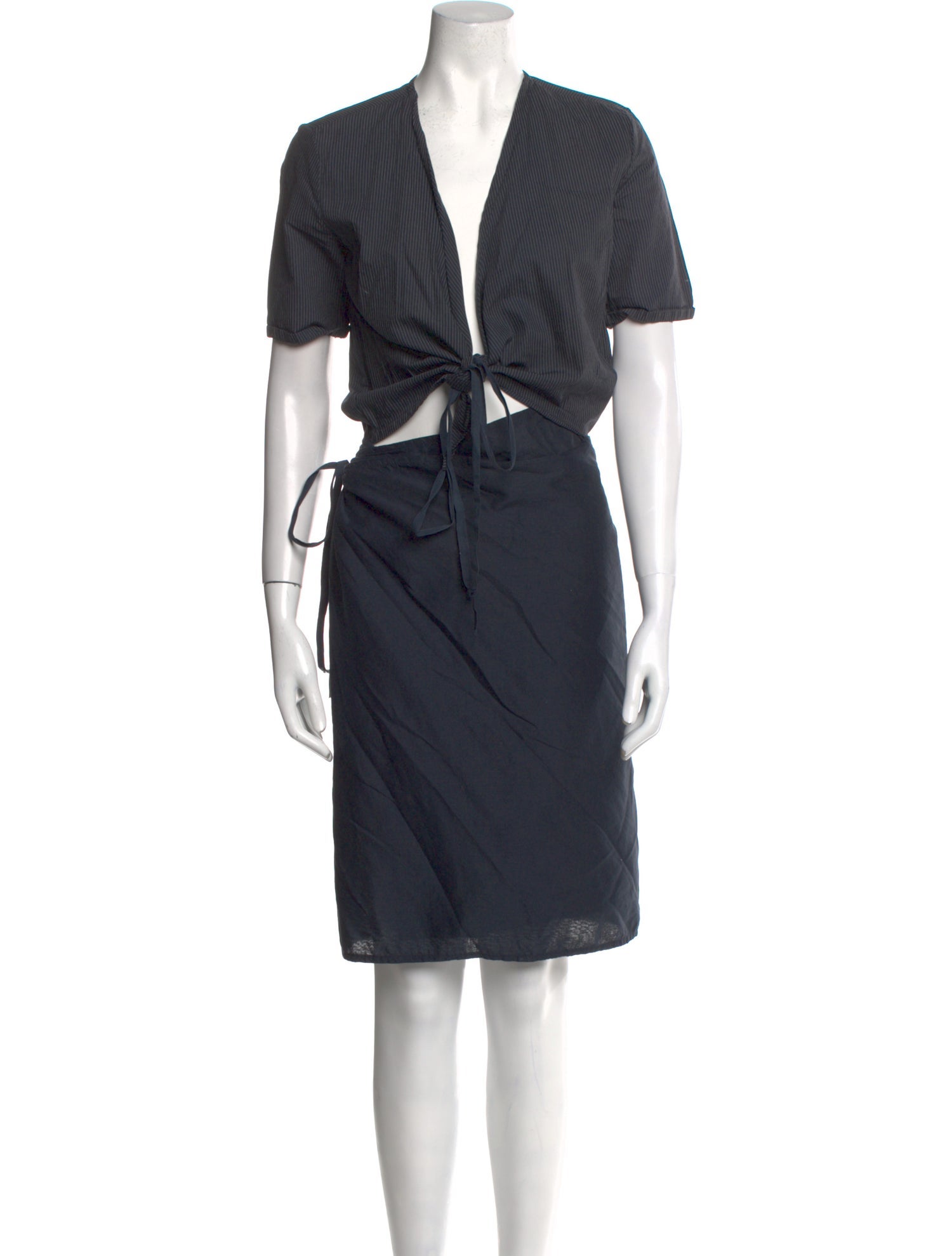 MM6 Maison Margiela V-Neck Long Dress