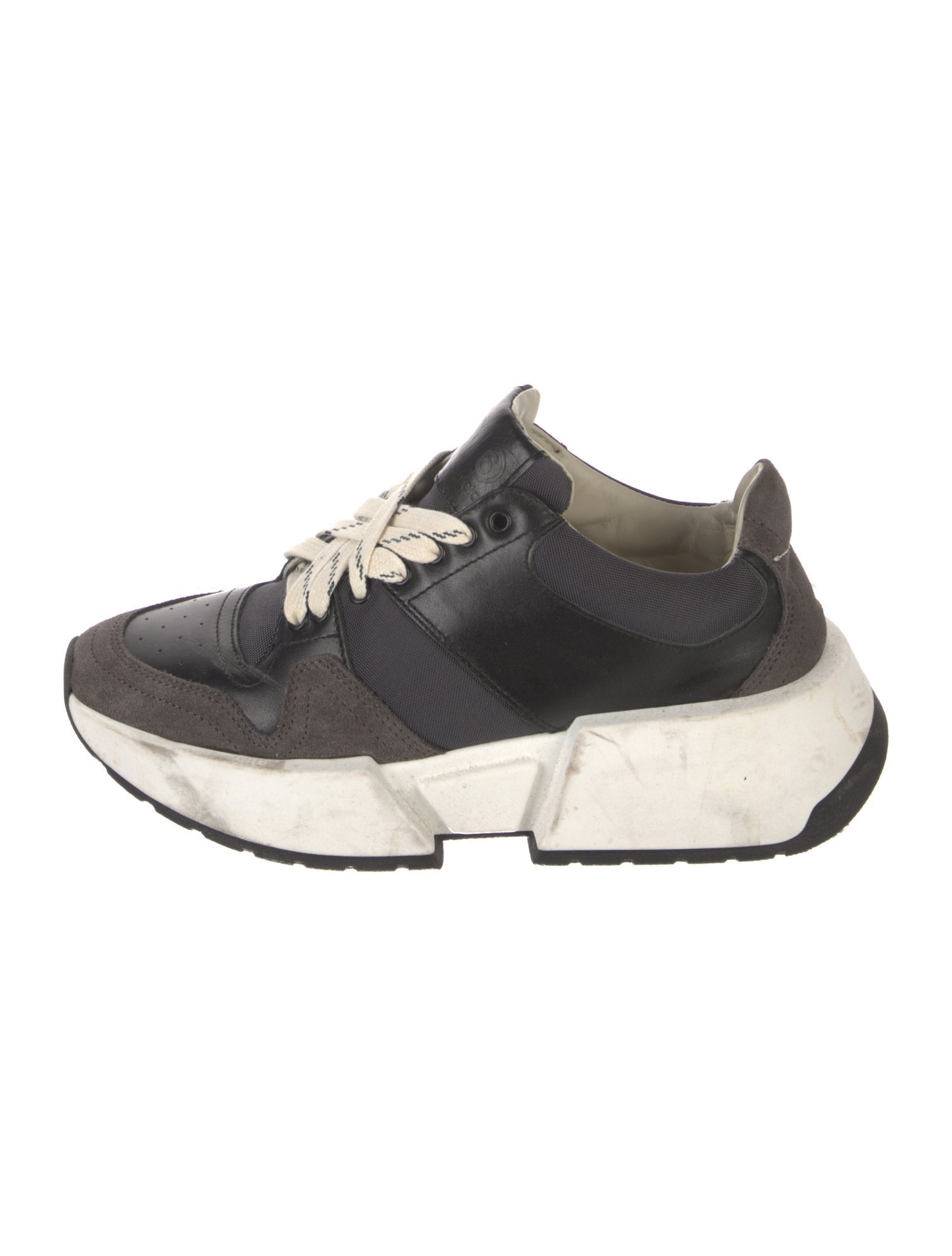 MM6 Maison Margiela Leather Mesh Accents Sneakers