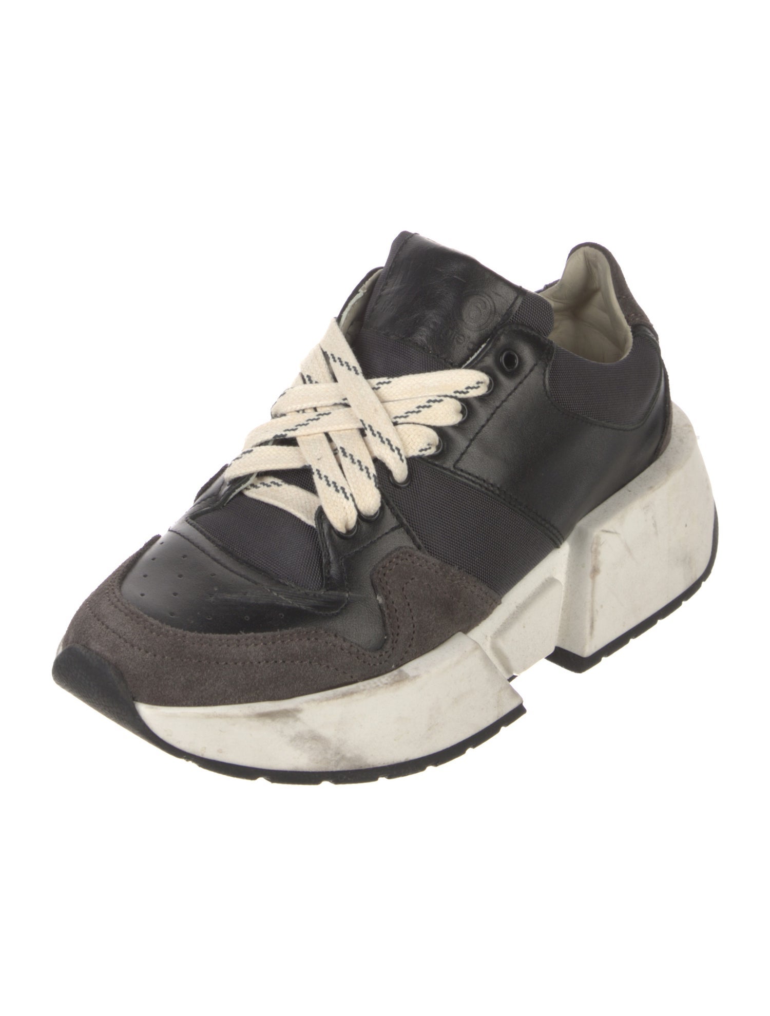 MM6 Maison Margiela Leather Mesh Accents Sneakers