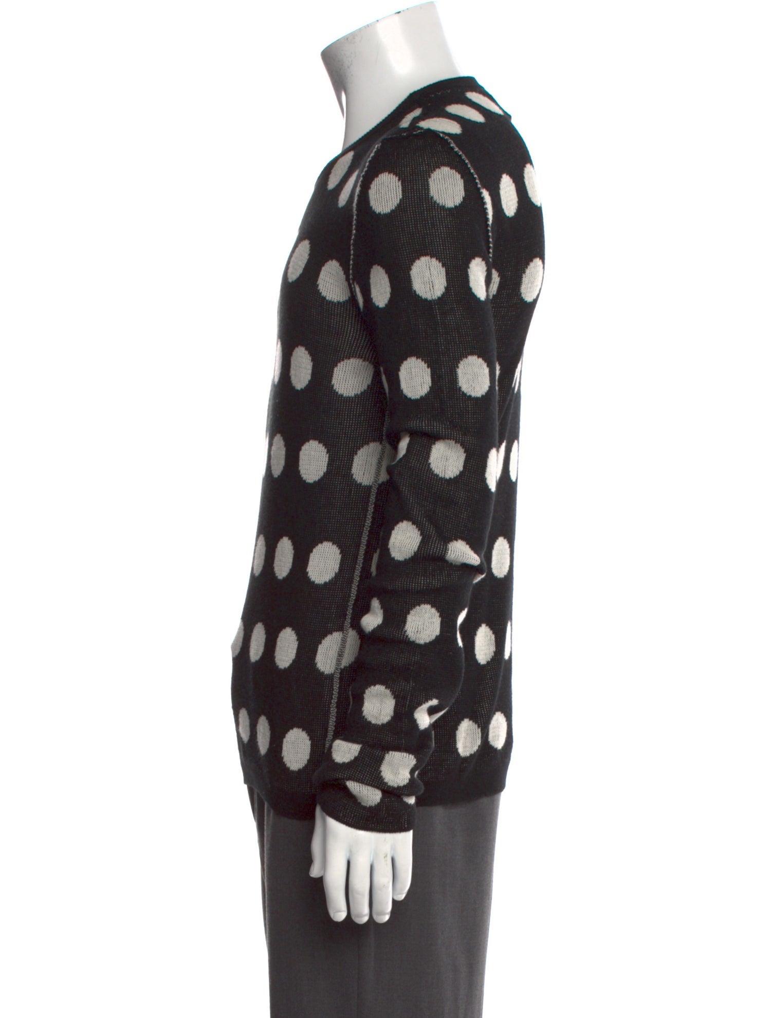 MM6 Maison Margiela Polka Dot Print Crew Neck Pullover