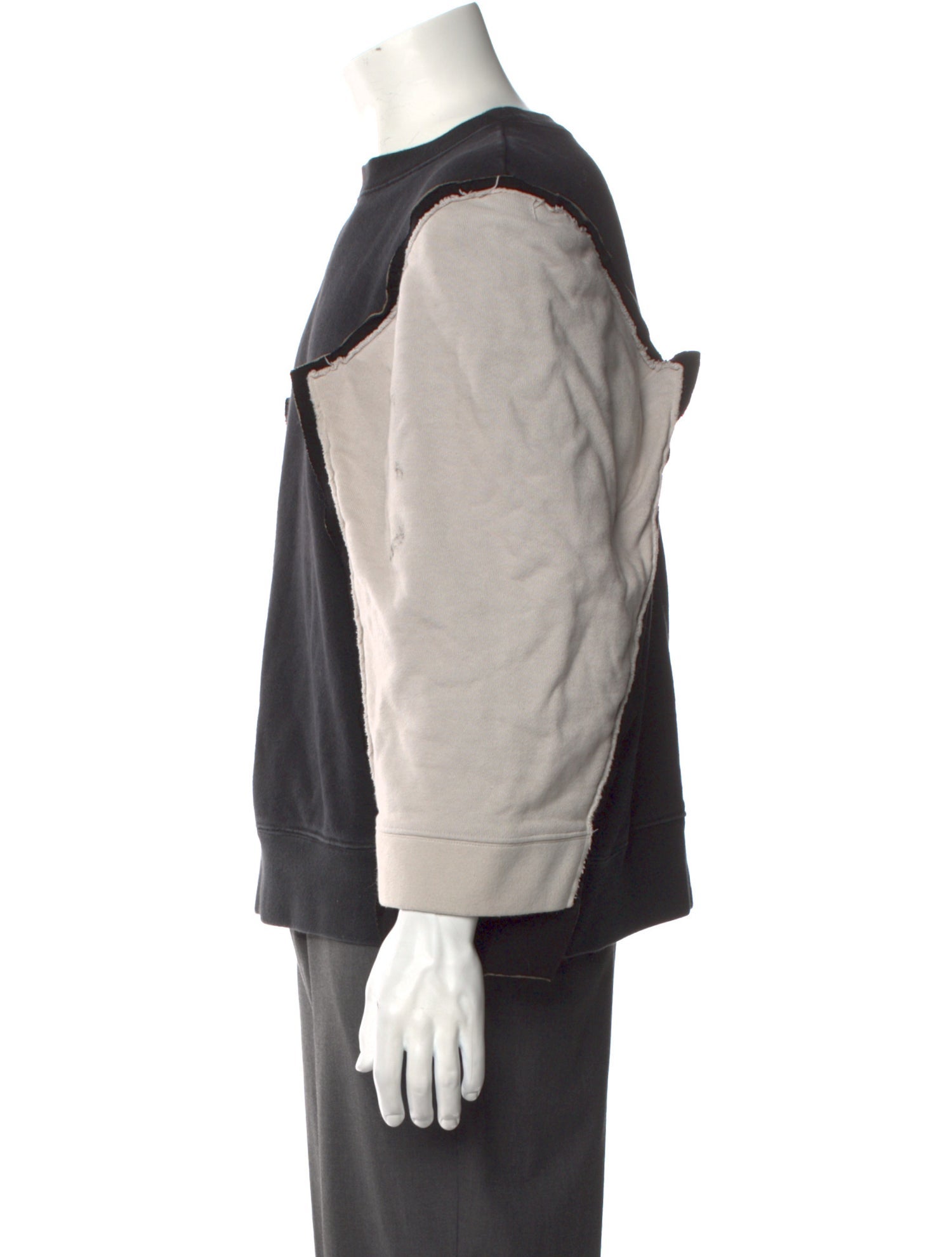 MM6 Maison Margiela Colorblock Pattern Crew Neck Sweatshirt