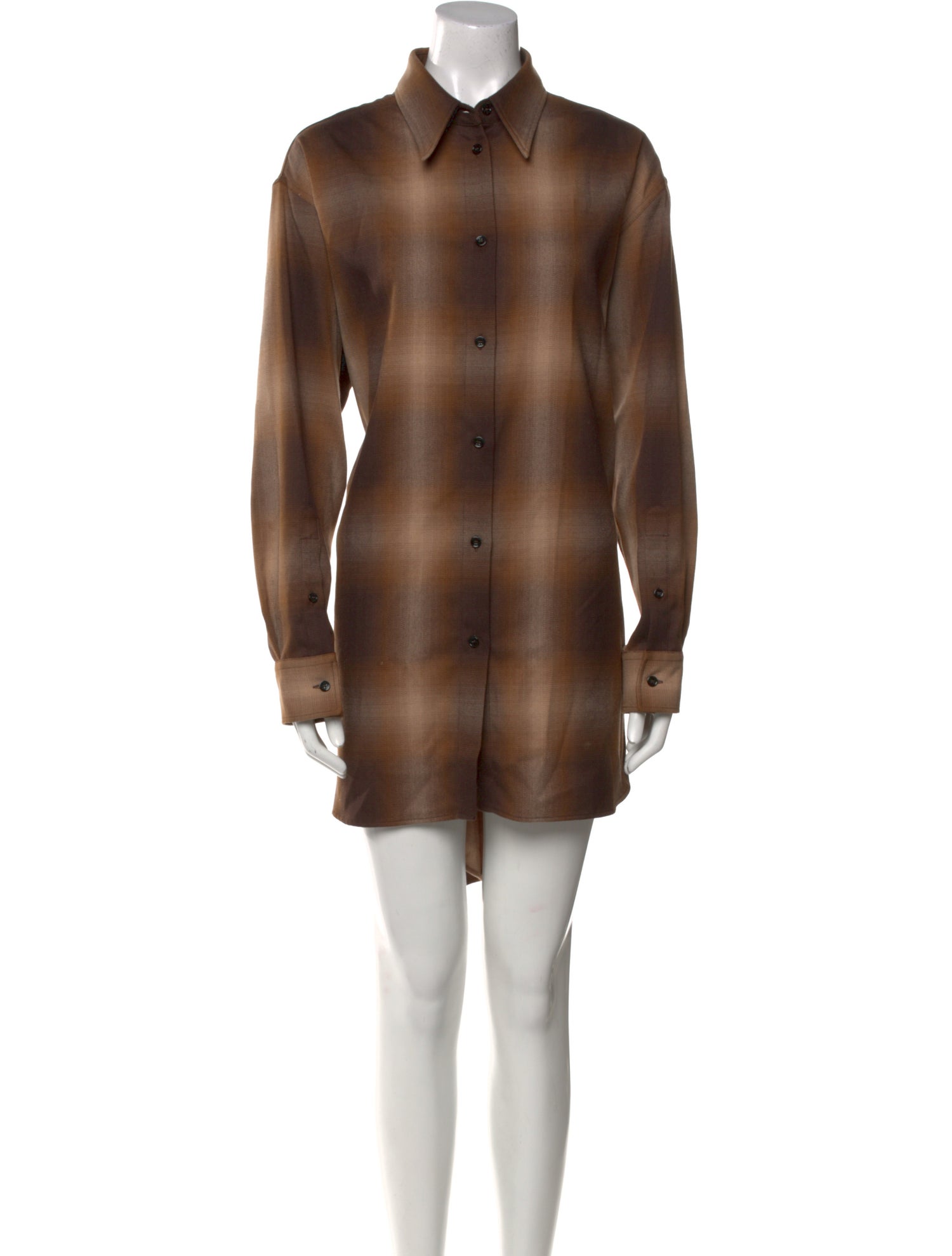 MM6 Maison Margiela Plaid Print Knee-Length Dress