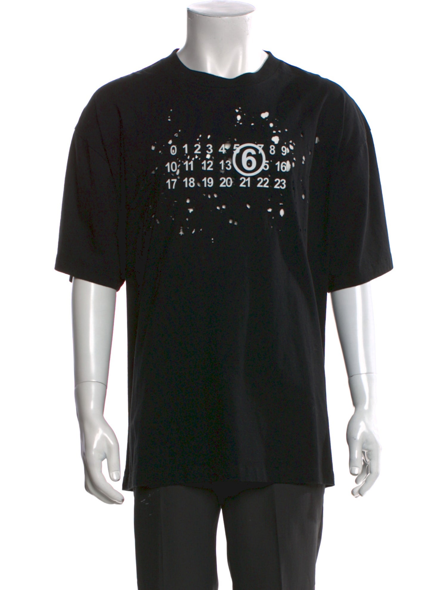 MM6 Maison Margiela Graphic Print Crew Neck T-Shirt