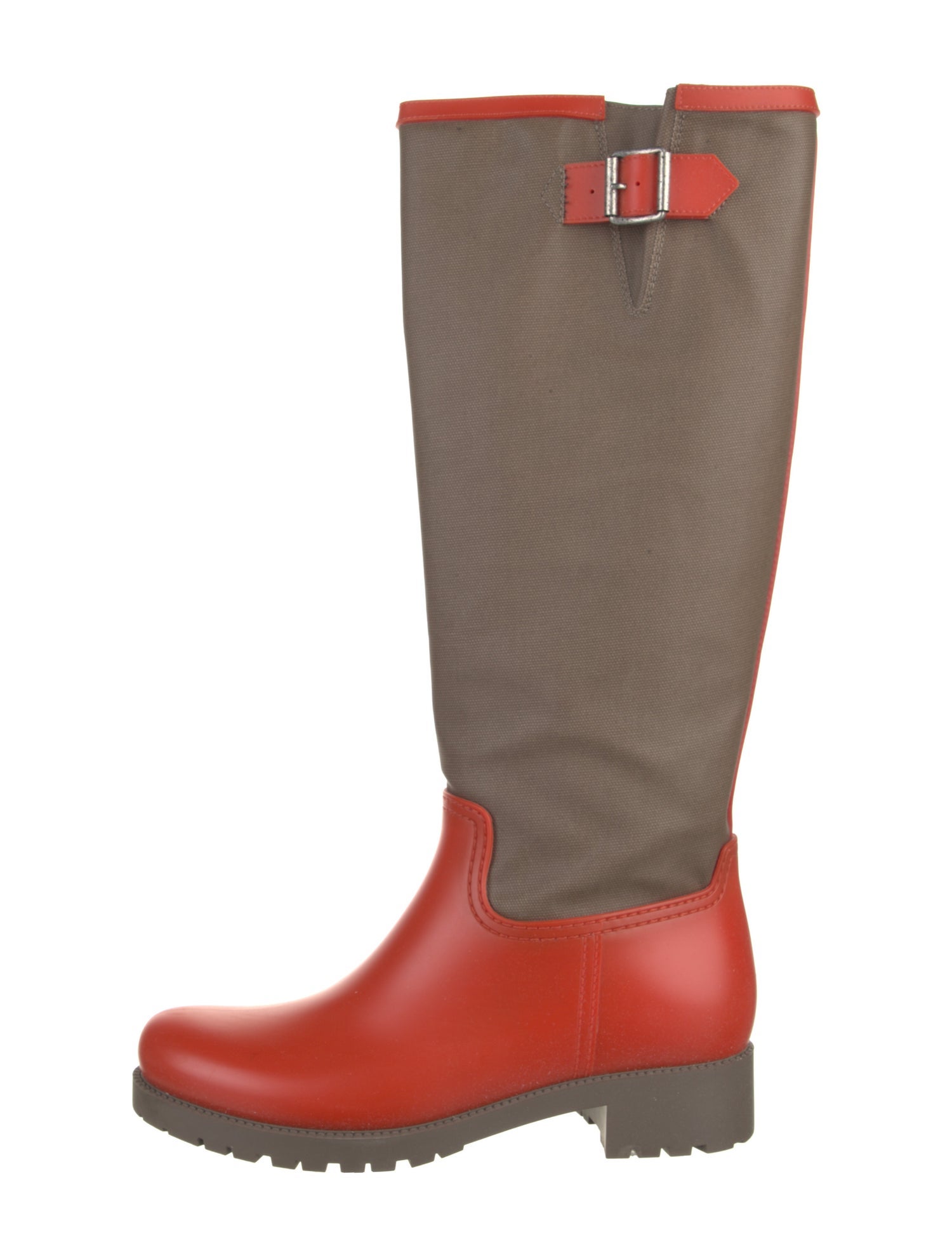 MM6 Maison Margiela Rubber Colorblock Pattern Rain Boots