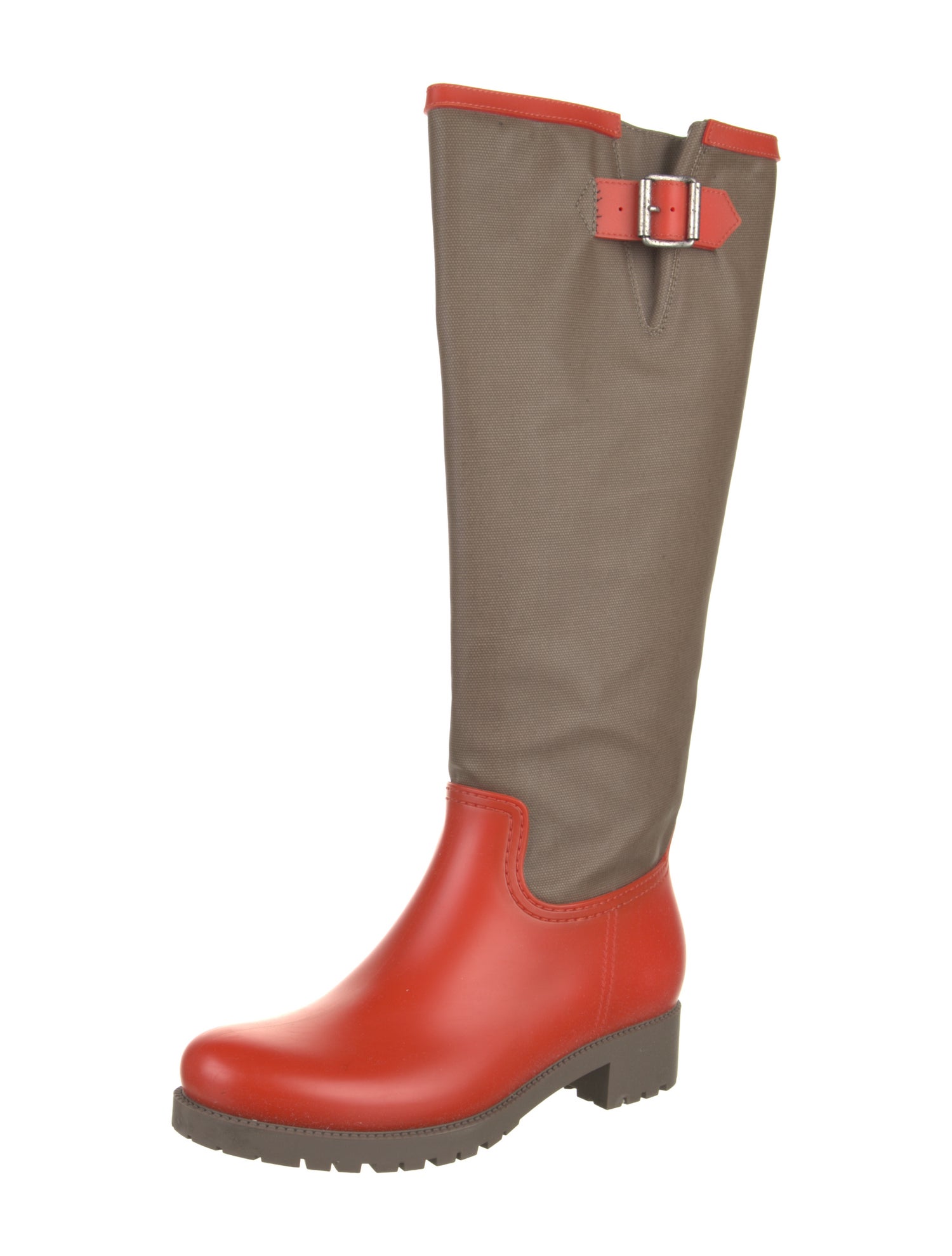 MM6 Maison Margiela Rubber Colorblock Pattern Rain Boots