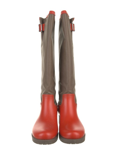 MM6 Maison Margiela Rubber Colorblock Pattern Rain Boots