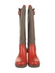 MM6 Maison Margiela Rubber Colorblock Pattern Rain Boots