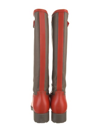 MM6 Maison Margiela Rubber Colorblock Pattern Rain Boots