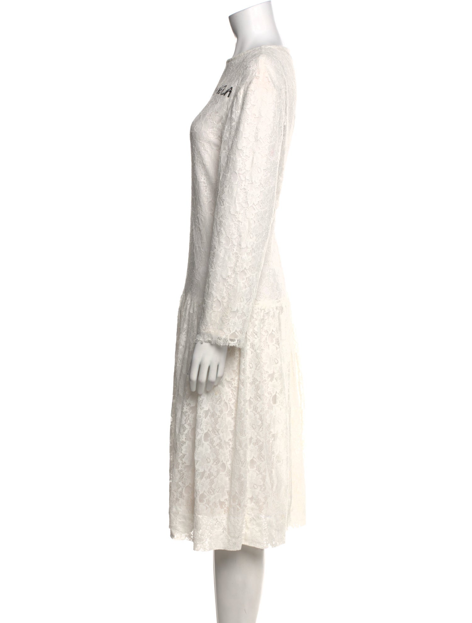MM6 Maison Margiela Bateau Neckline Midi Length Dress