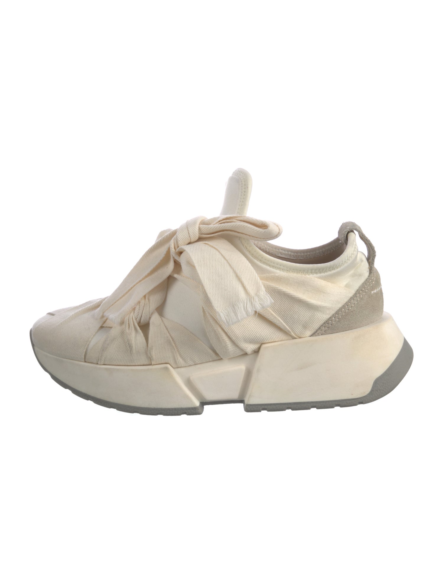 MM6 Maison Margiela Leather Bow Accents Sneakers