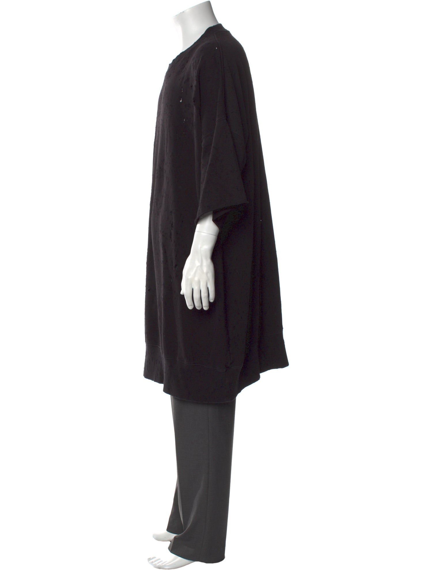 MM6 Maison Margiela Crew Neck Three-Quarter Sleeve Sweatshirt