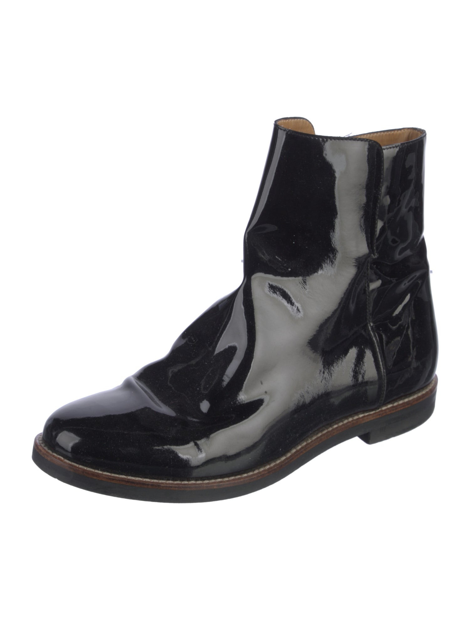MM6 Maison Margiela Patent Leather Boots