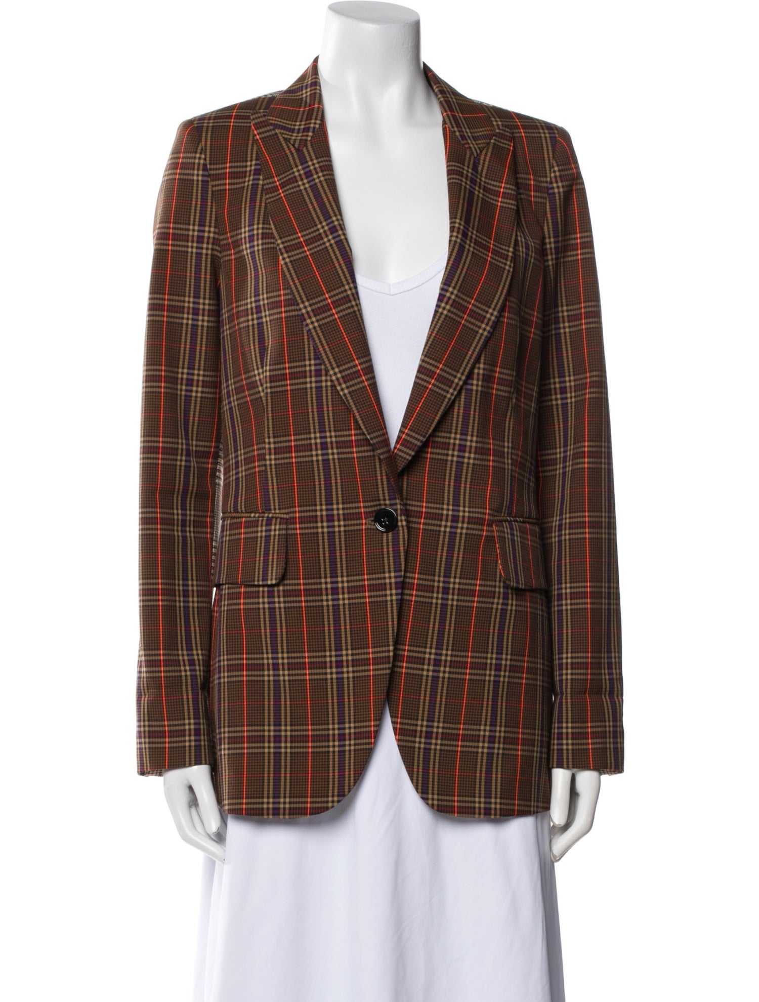 MM6 Maison Margiela Plaid Print Blazer