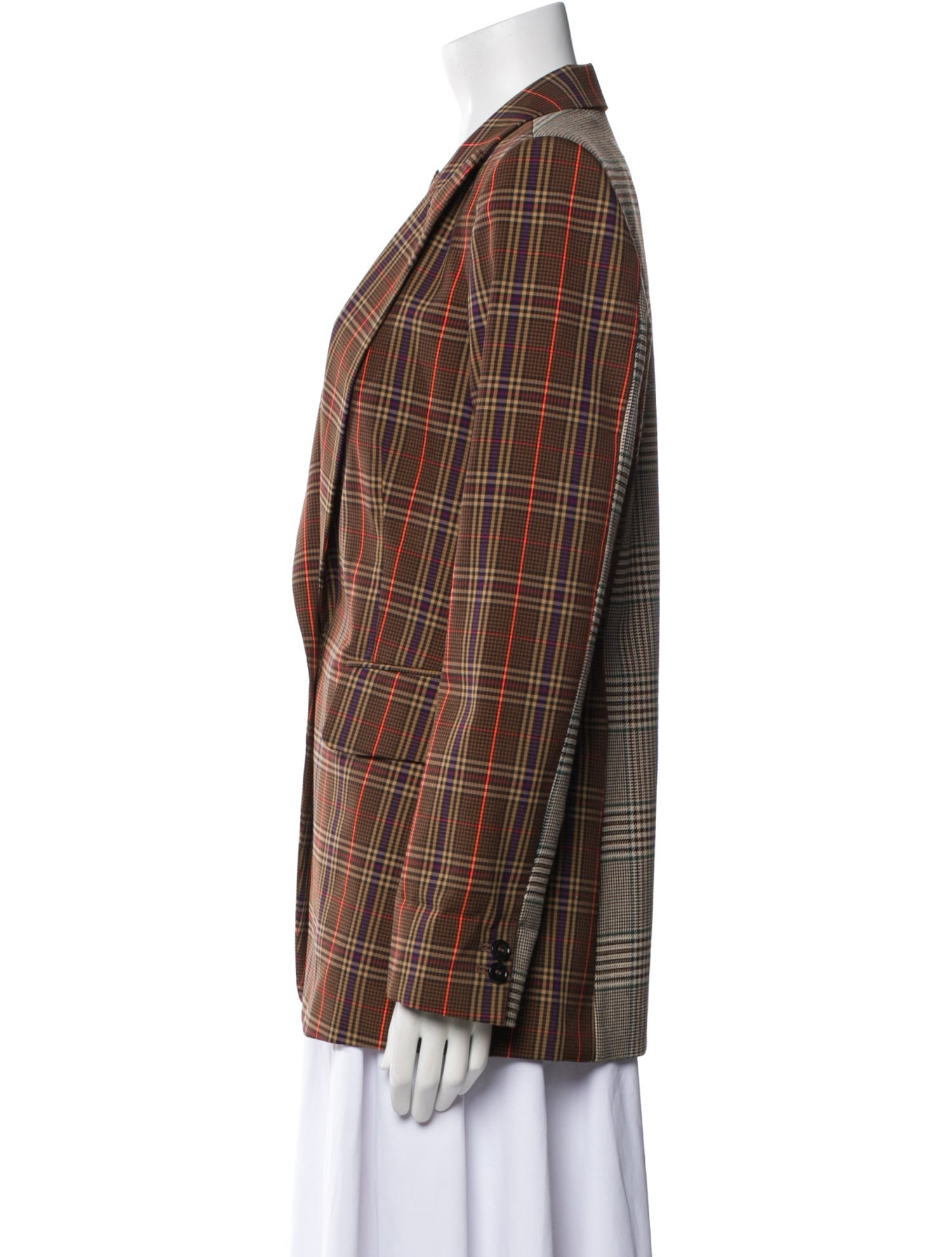 MM6 Maison Margiela Plaid Print Blazer